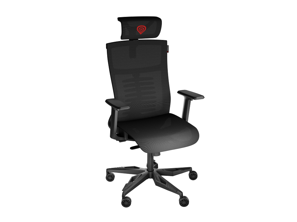 Ergonomska stolica GENESIS Astat 700 G2 (Mesh PureFlow Plus presvlaka, aluminij, ExoBase konstrukcija, 3D podešavanje naslona za ruke, crna)