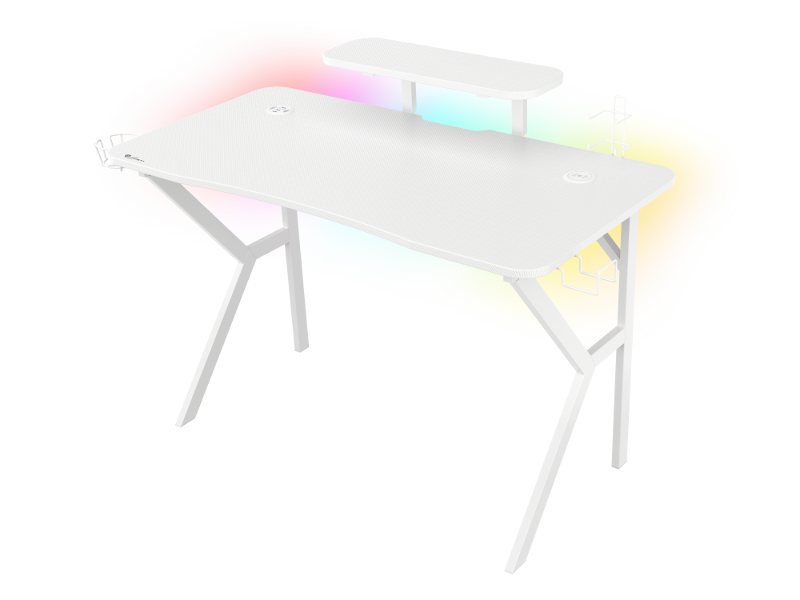 Genesis Holm 320 RGB, gaming stol bijeli