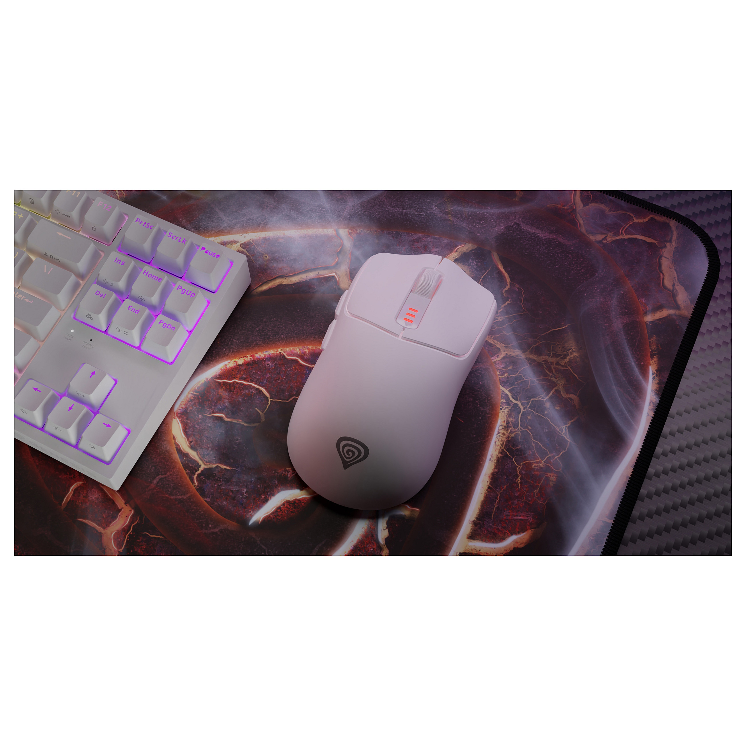 Gaming miš GENESIS Zircon 500 (bežični, 10000 DPI, 6 tipki, Bluetooth, bijeli)-8