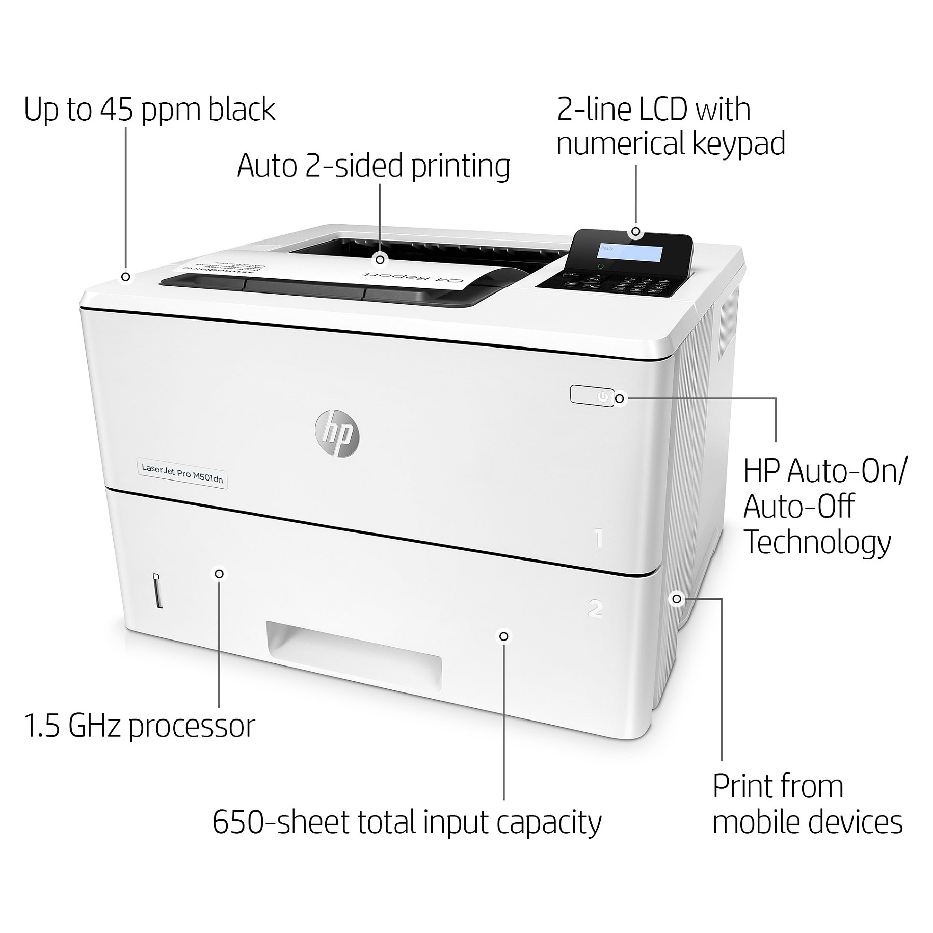 Laserski pisač HP LASERJET PRO M501DN J8H61A (45 str/min, 600 x 600 dpi, 256 MB, USB, Ethernet)-24