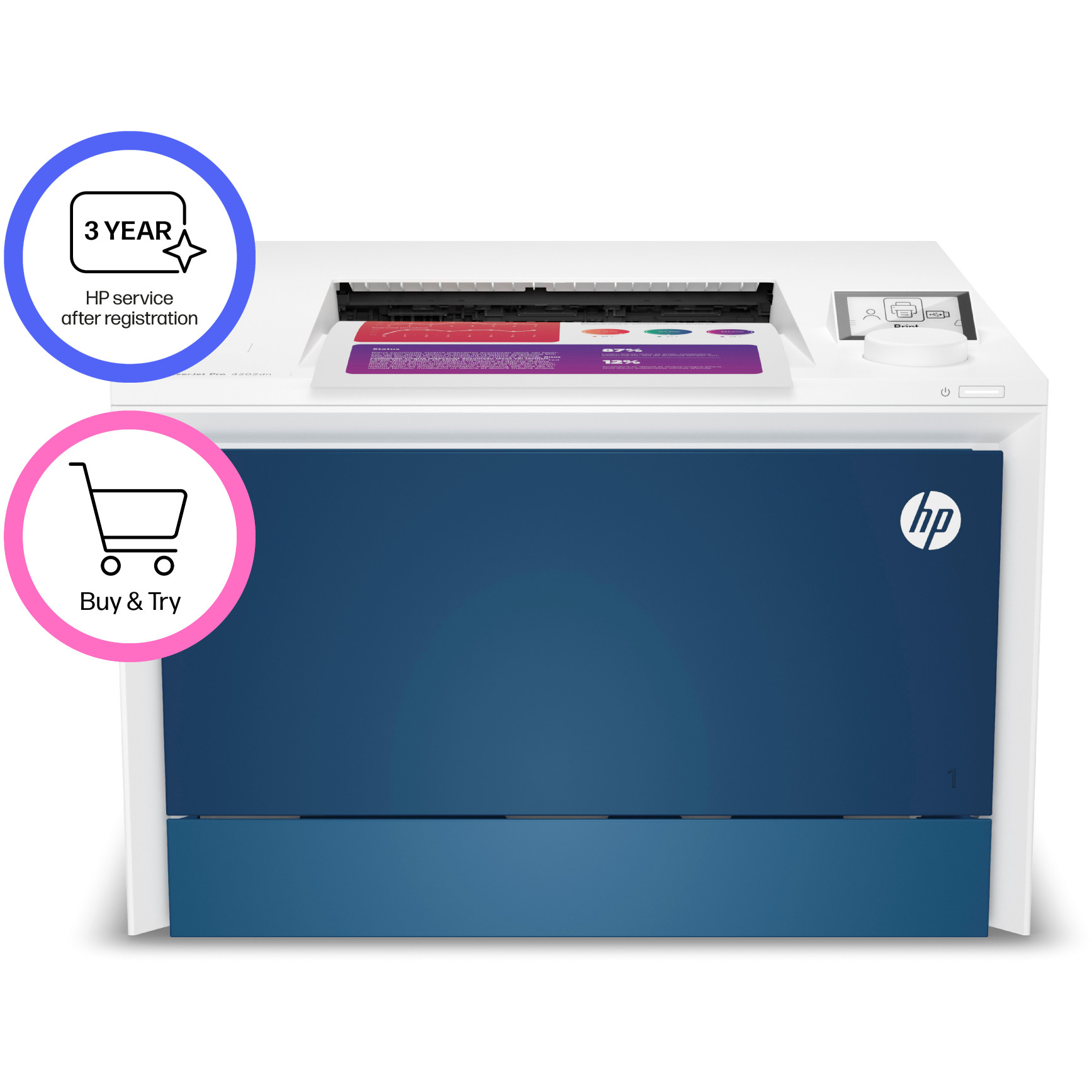 HP Color LaserJet Pro 4202dn Printer (Laserski, Brzina ispisa 35 stranica/min, Kvaliteta ispisa 600 x 600 dpi, Mjesečni kapacitet do 50 000 stranica, Sučelje USB, Ethernet)-2