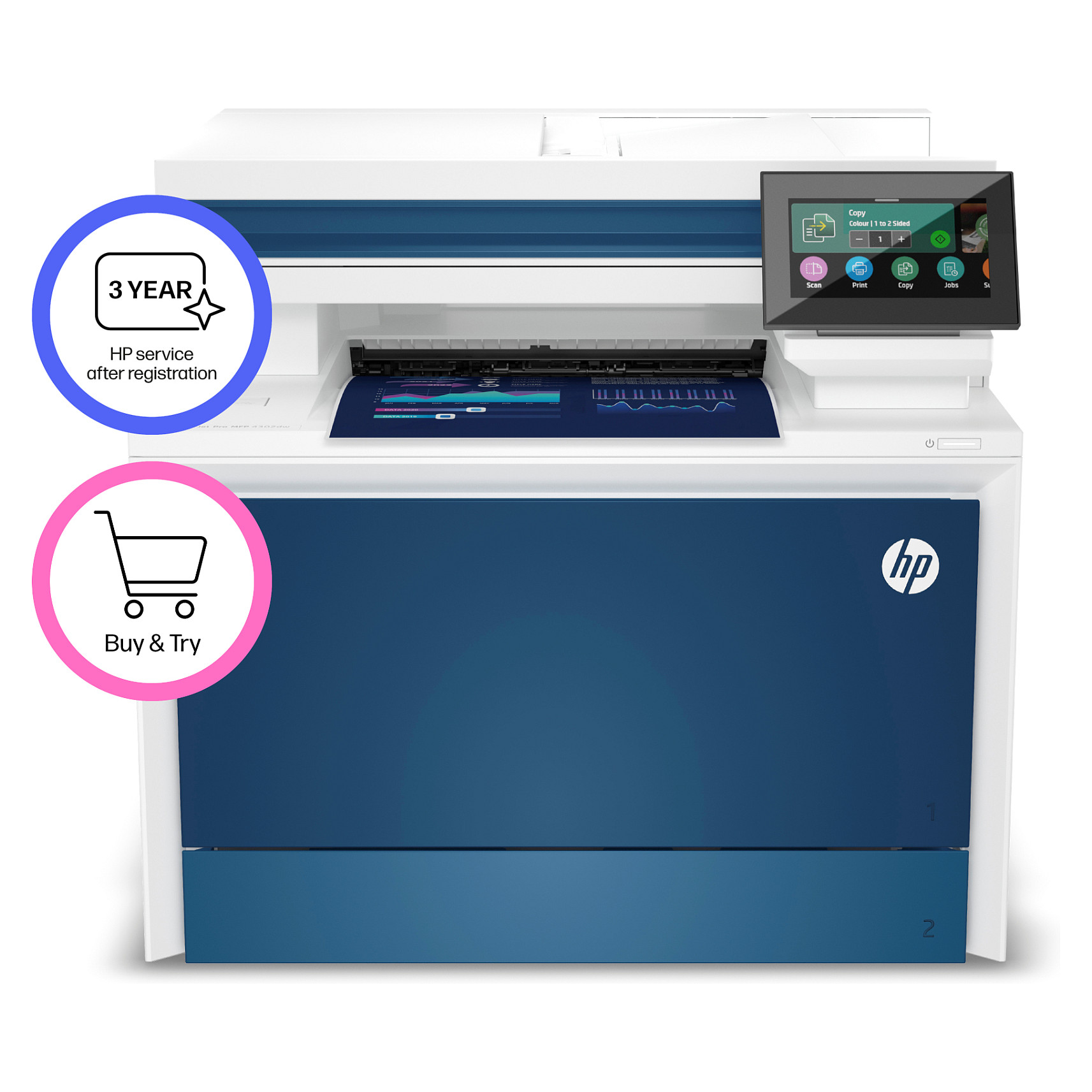 HP Color LaserJet Pro MFP 4302dw Printer, 4RA83F-2