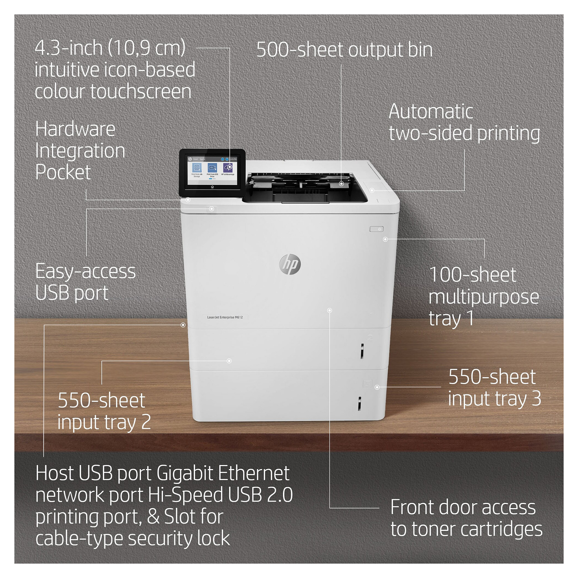 HP LaserJet Enterprise M612dn, 7PS86A-7
