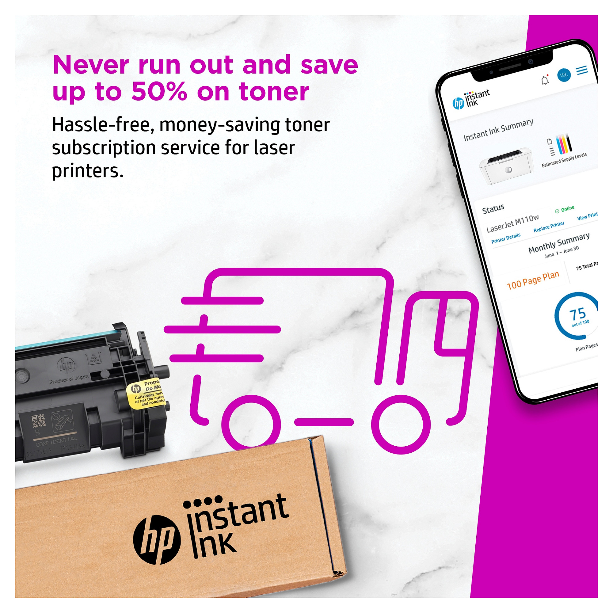 HP LaserJet M110w Printer, 7MD66F-8