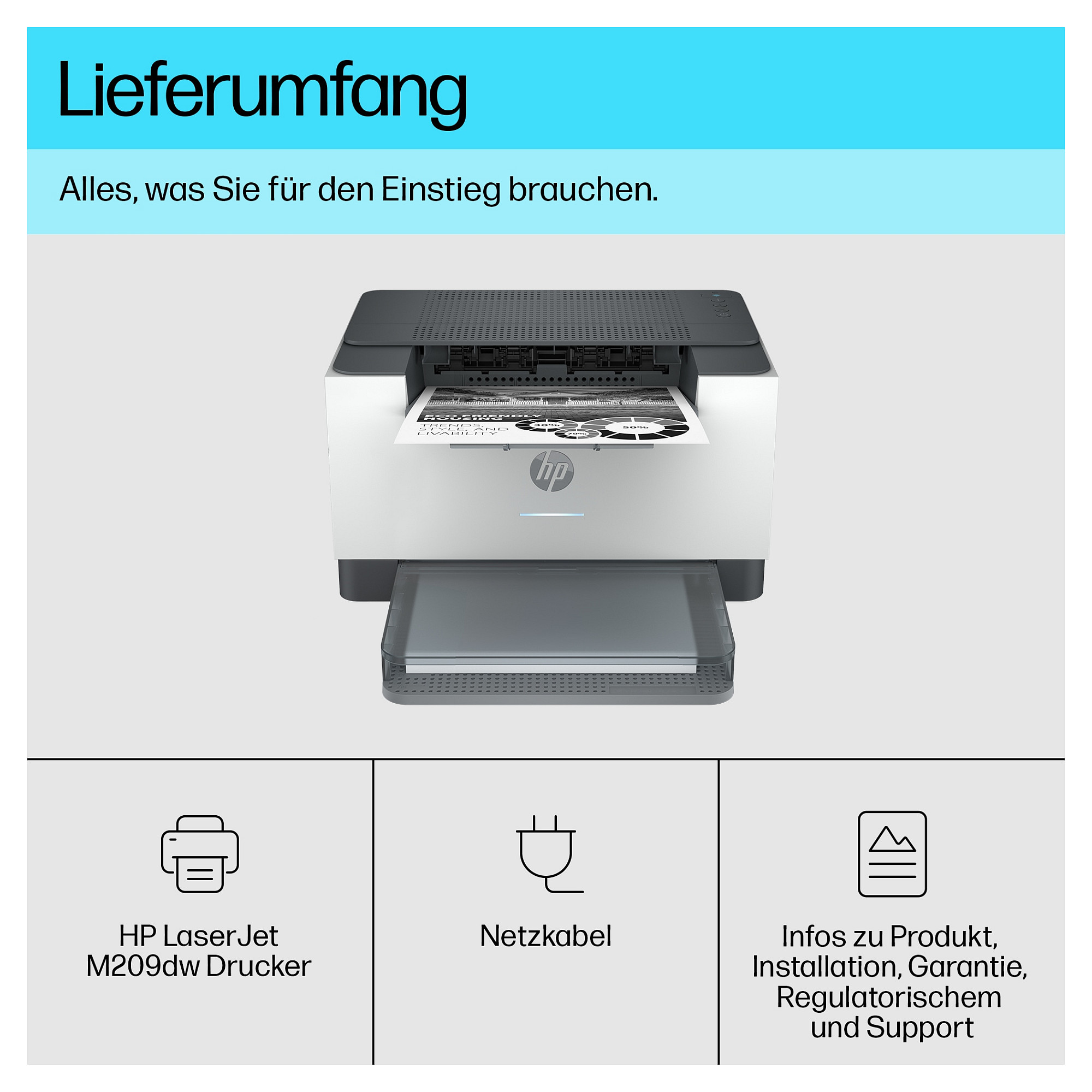 HP LaserJet M209dw Printer:EU, 6GW62F-14