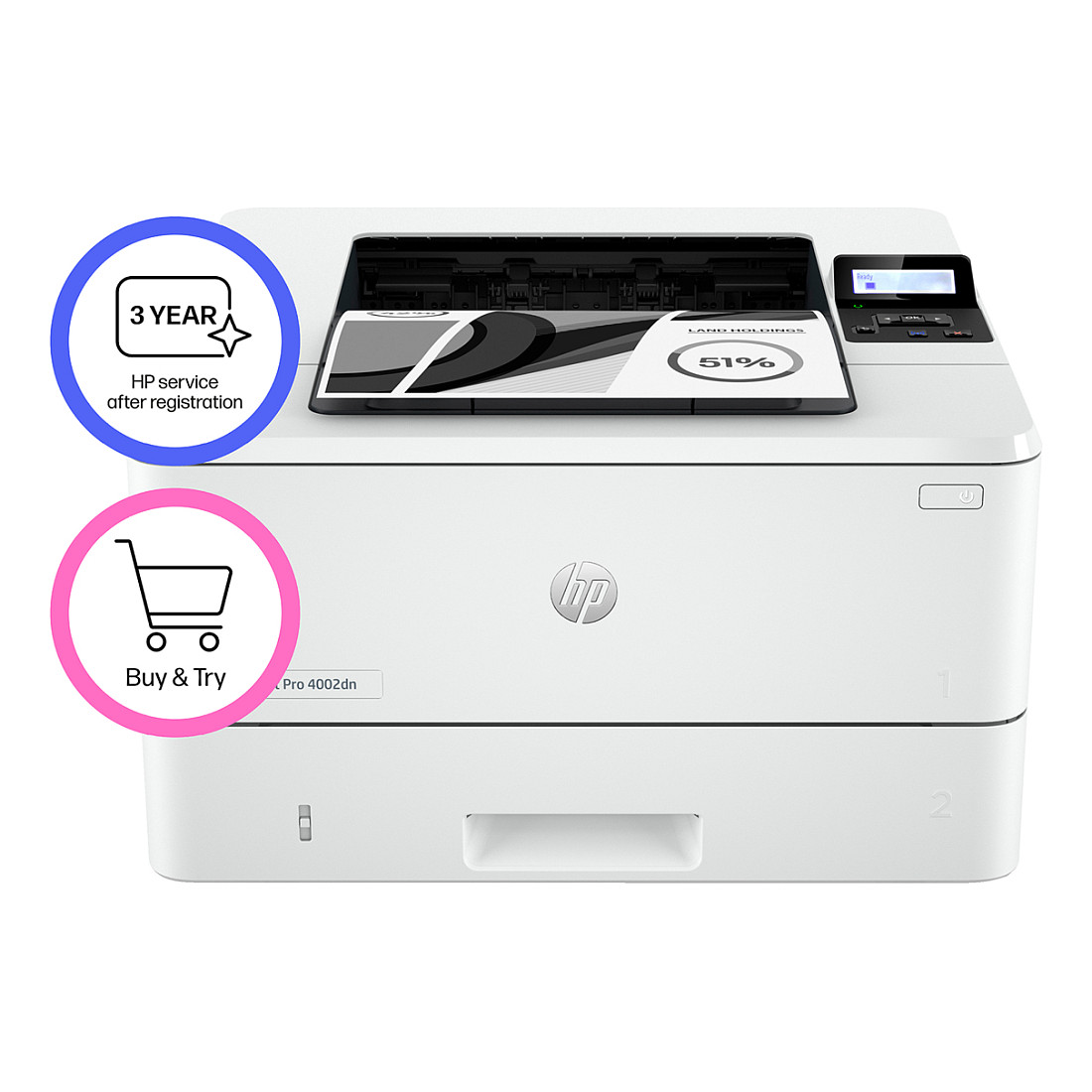 HP LaserJet Pro 4002dn Printer:EUR, 2Z605F-13