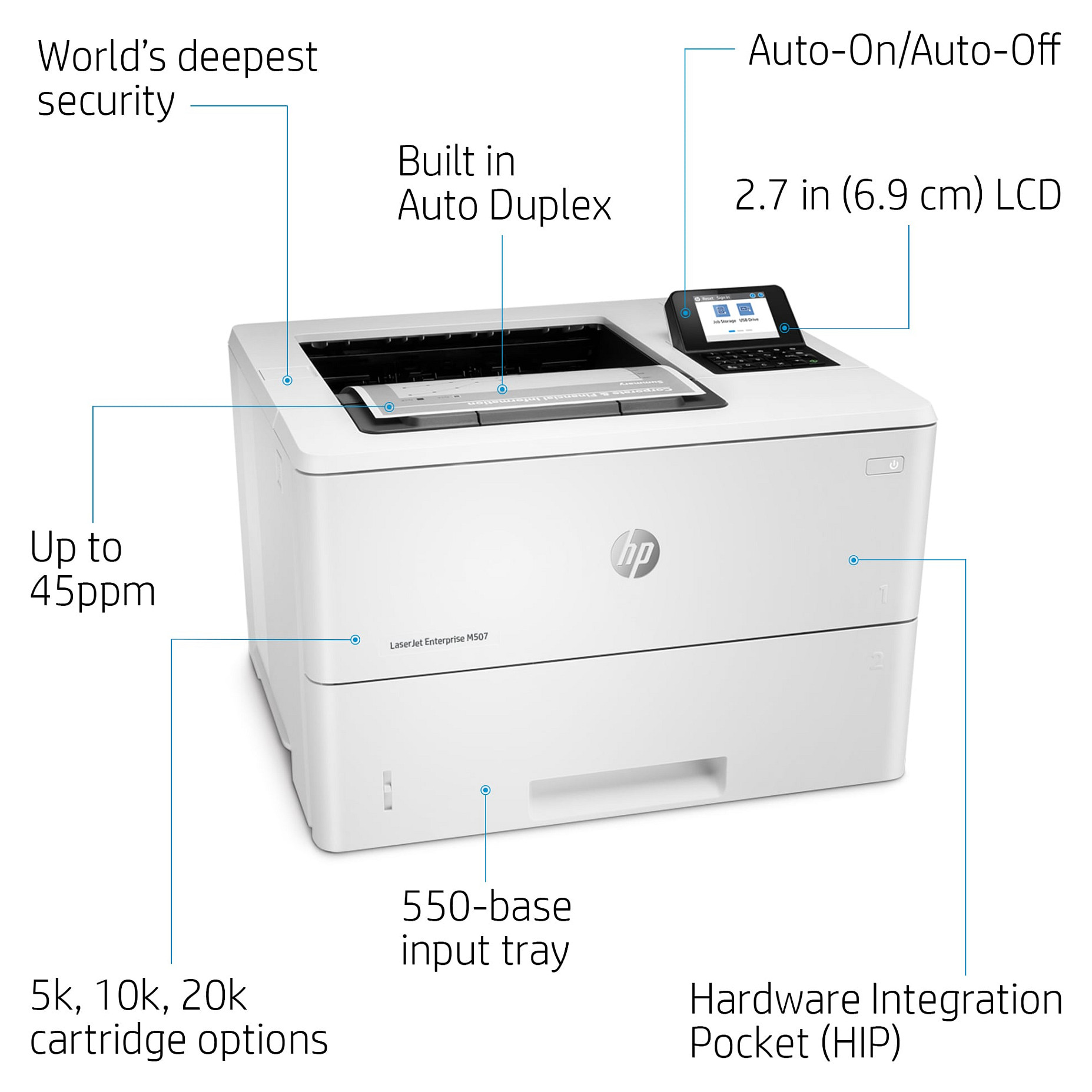 Printer HP LaserJet Enterprise M507dn 1PV87A-19