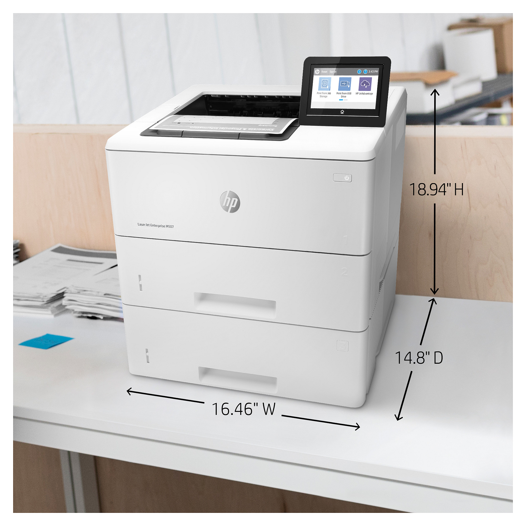 Laserski pisač HP LASERJET ENTERPRISE M507x 1PV88A (do 45 ppm, 1200 x 1200 dpi, 1,5 GB RAM)-22