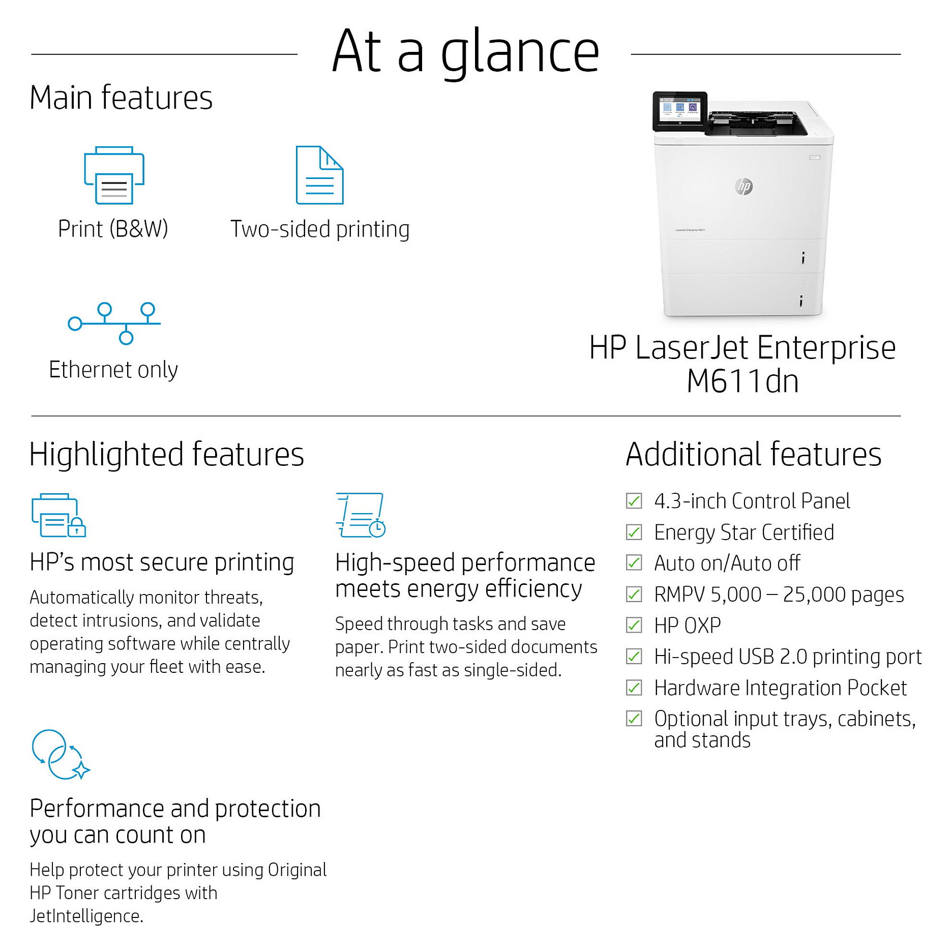 Laserski pisač HP LASERJET ENT M611DN 7PS84A (do 65 ppm, 1200 x 1200 dpi)-20