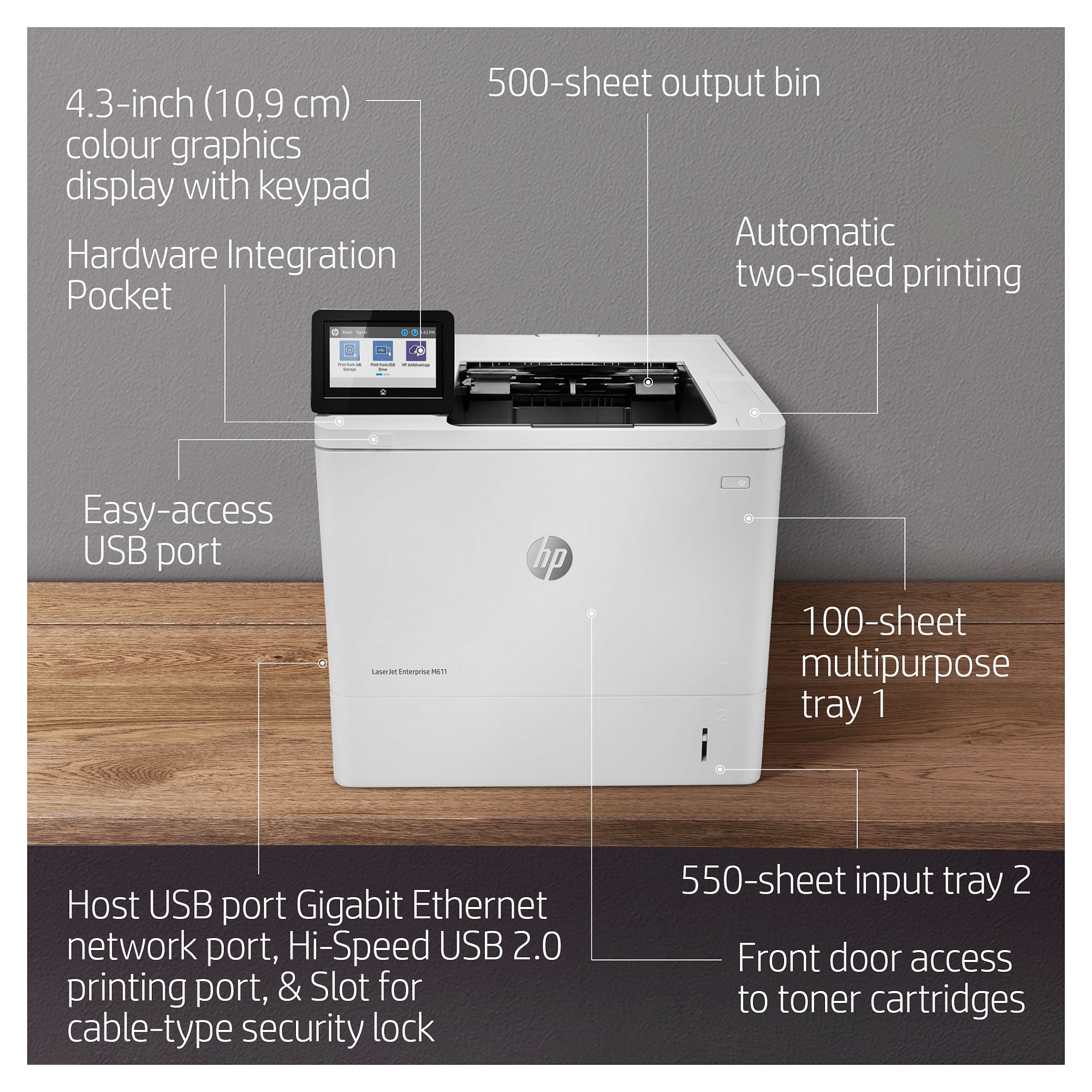 Laserski pisač HP LASERJET ENT M611DN 7PS84A (do 65 ppm, 1200 x 1200 dpi)-21