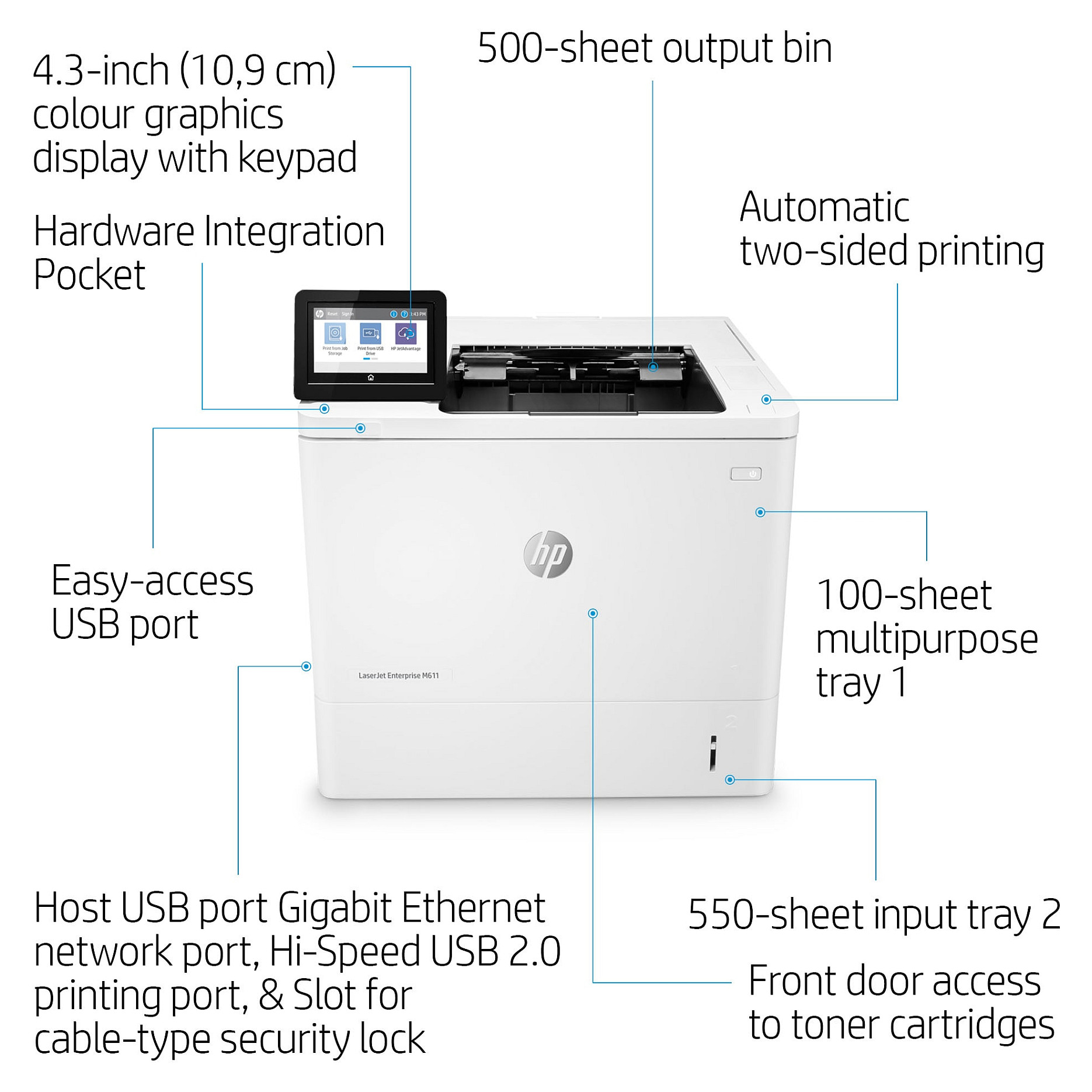 Laserski pisač HP LASERJET ENT M611DN 7PS84A (do 65 ppm, 1200 x 1200 dpi)-24