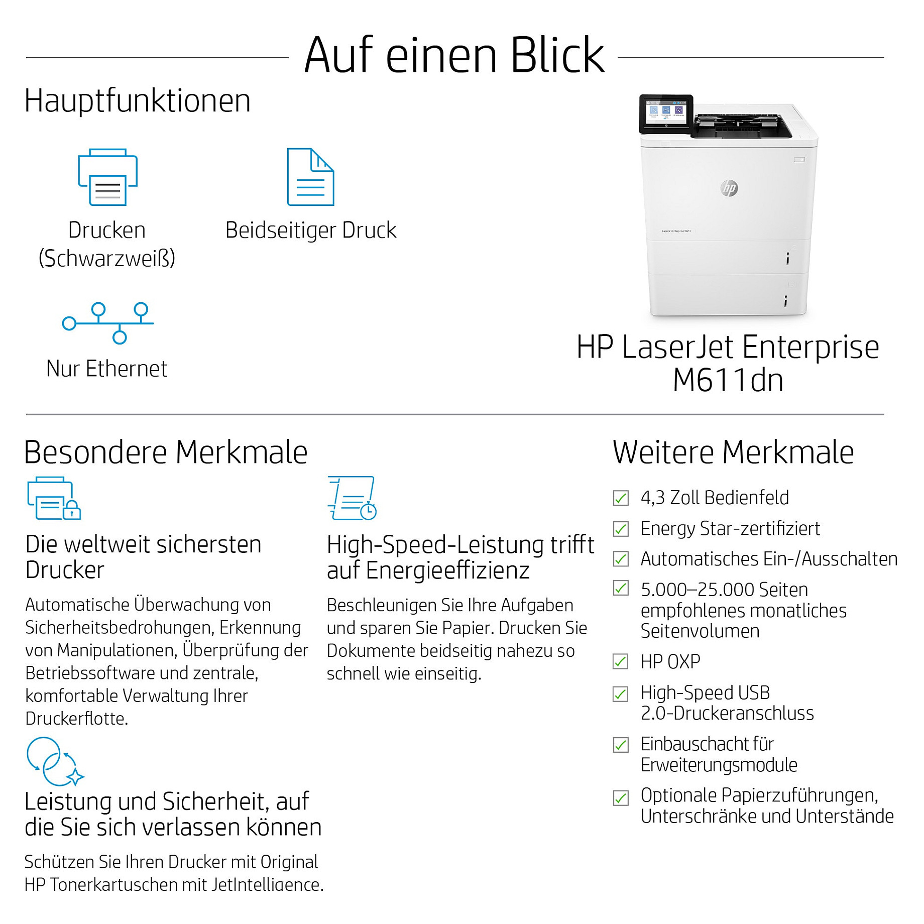 Laserski pisač HP LASERJET ENT M611DN 7PS84A (do 65 ppm, 1200 x 1200 dpi)-13