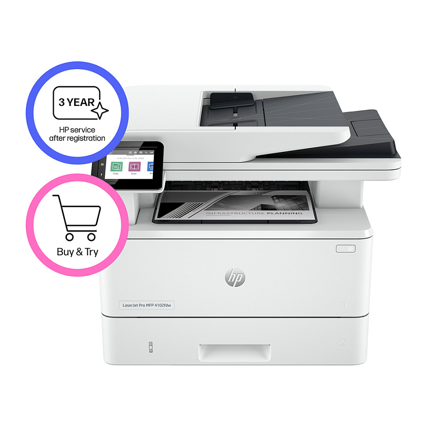 HP LJ Pro MFP 4102dw Printer:EUR, 2Z622F-12