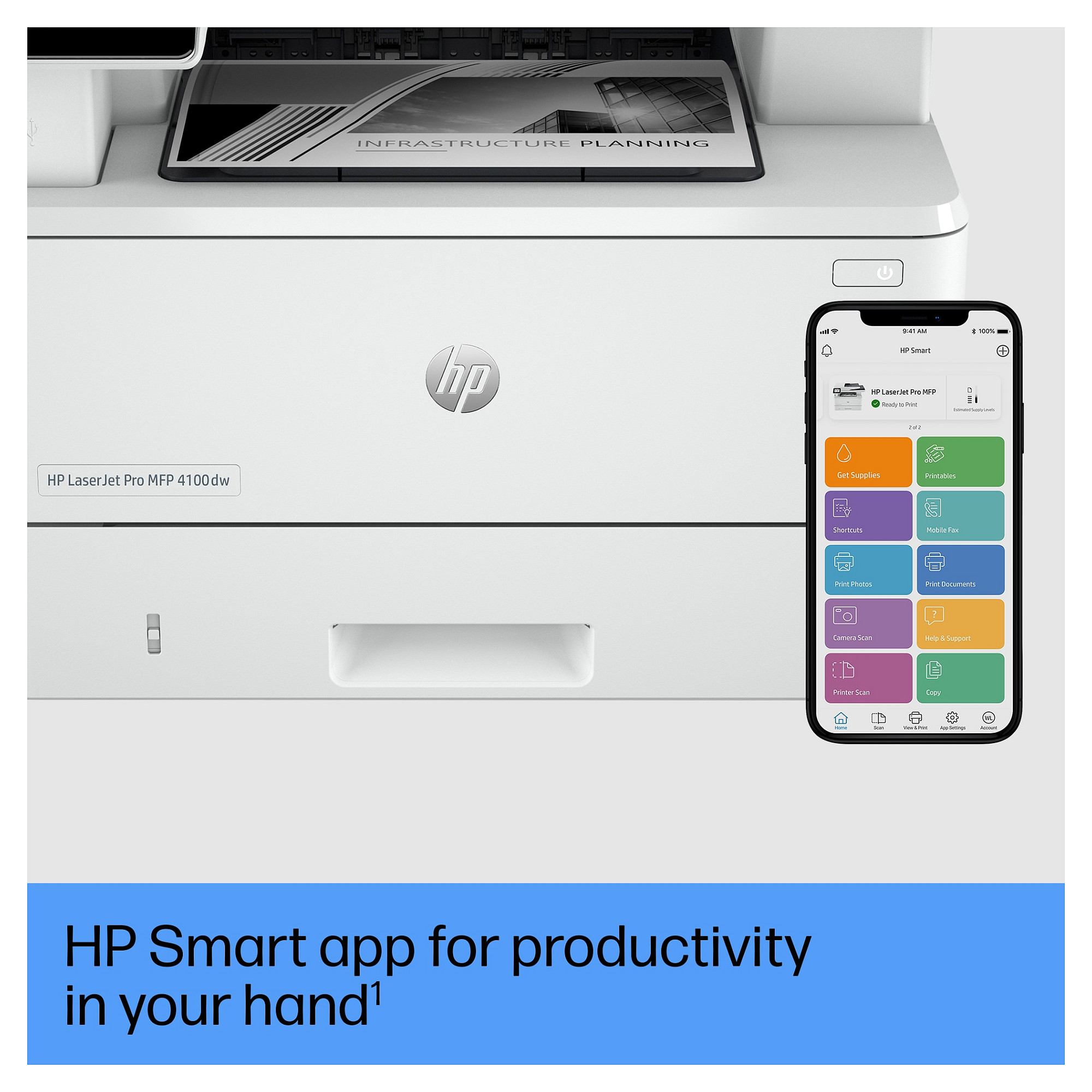 HP LJ Pro MFP 4102dw Printer:EUR, 2Z622F-8
