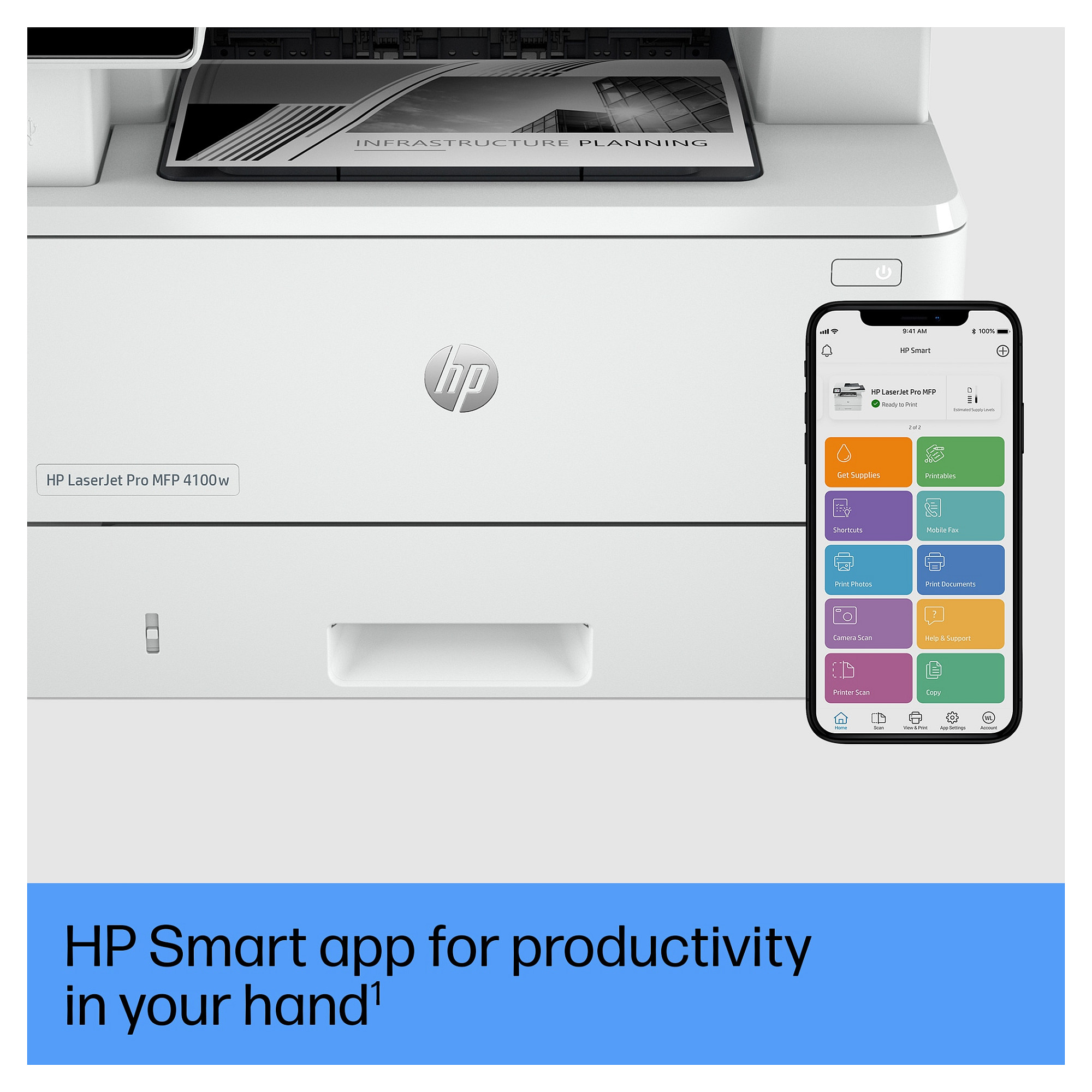 HP LaserJet Pro MFP 4102fdw Printer :EUR, 2Z624F-6