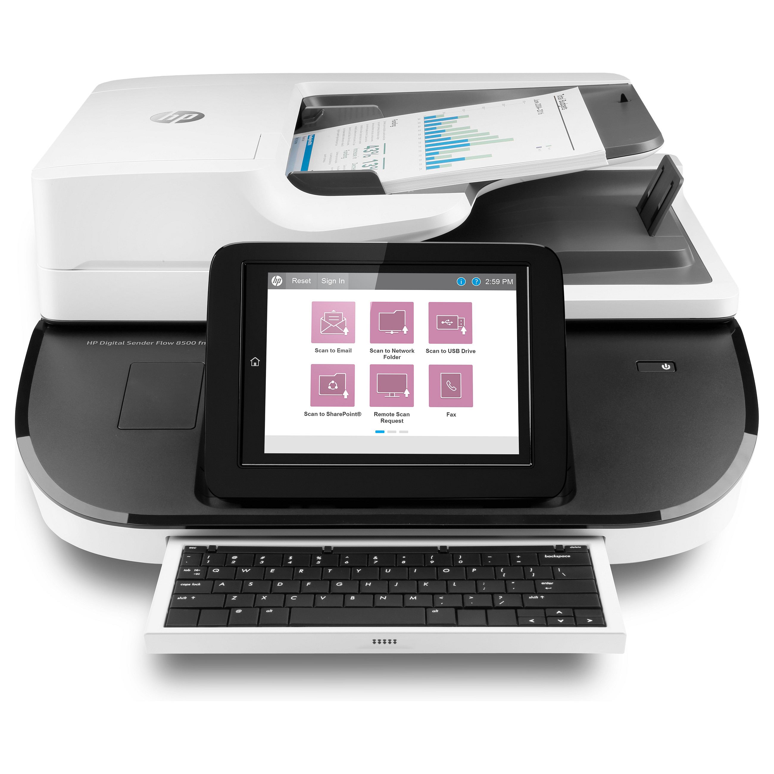 Skener HP Digital Sender Flow 8500 fn2 (ADF, 600 ppi, 100 ppm/200 ipm, 500 GB HDD)-2