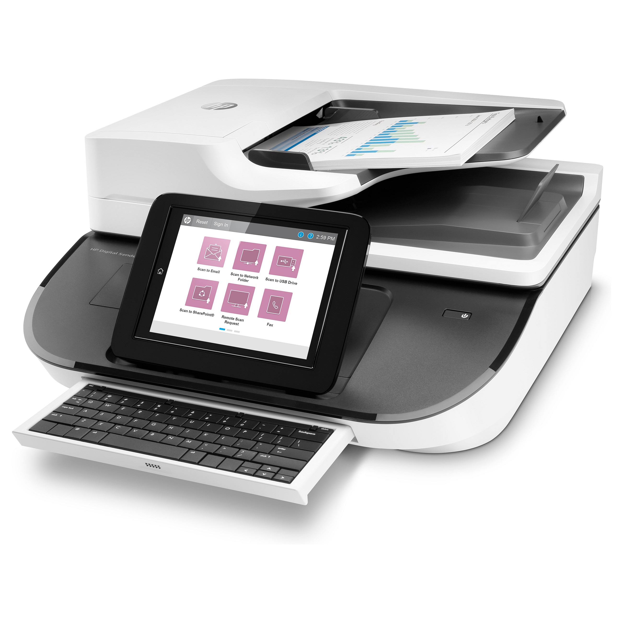 Skener HP Digital Sender Flow 8500 fn2 (ADF, 600 ppi, 100 ppm/200 ipm, 500 GB HDD)-8