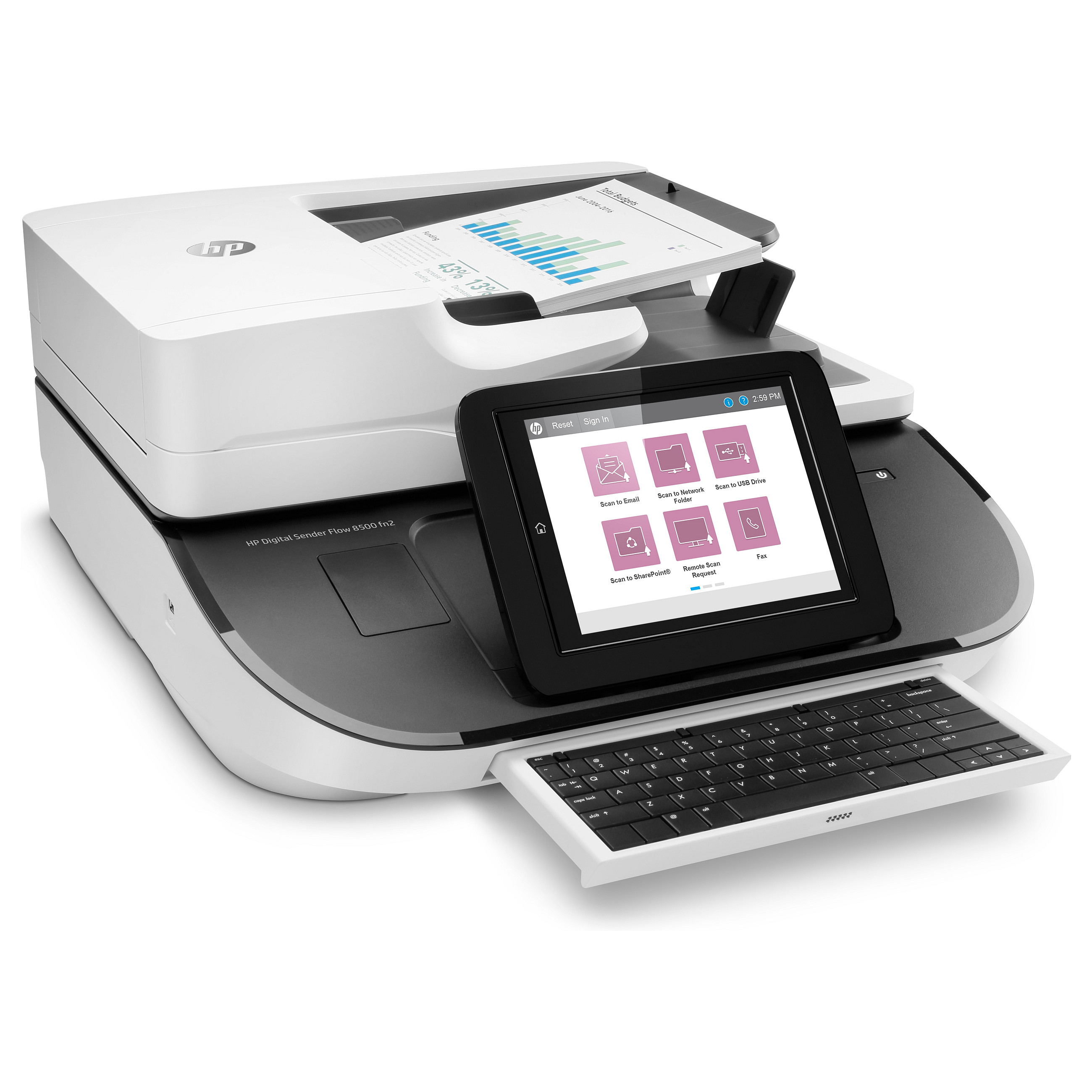 Skener HP Digital Sender Flow 8500 fn2 (ADF, 600 ppi, 100 ppm/200 ipm, 500 GB HDD)-10