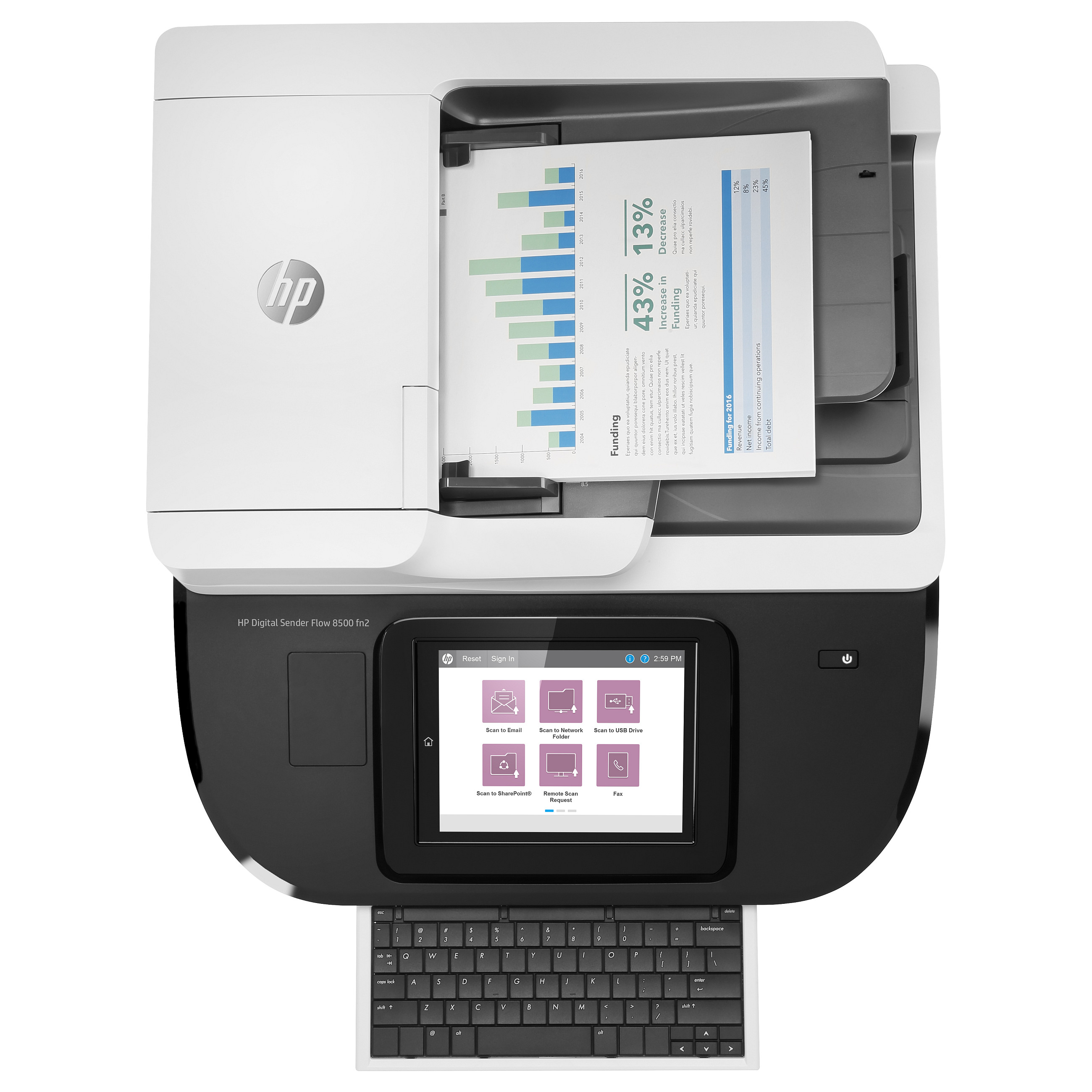 Skener HP Digital Sender Flow 8500 fn2 (ADF, 600 ppi, 100 ppm/200 ipm, 500 GB HDD)-13