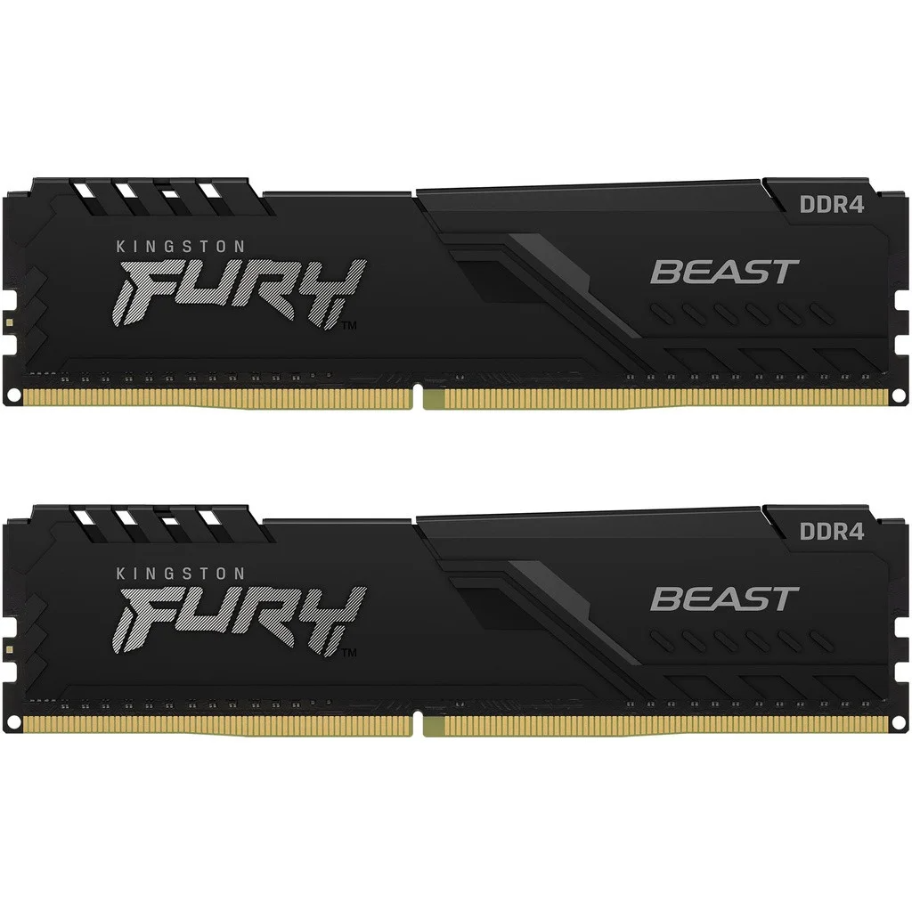 RAM memorija KINGSTON DRAM 64GB 3200MHz DDR4 CL16 DIMM (Kit of 2) FURY Beast crna EAN: 740617319804-3