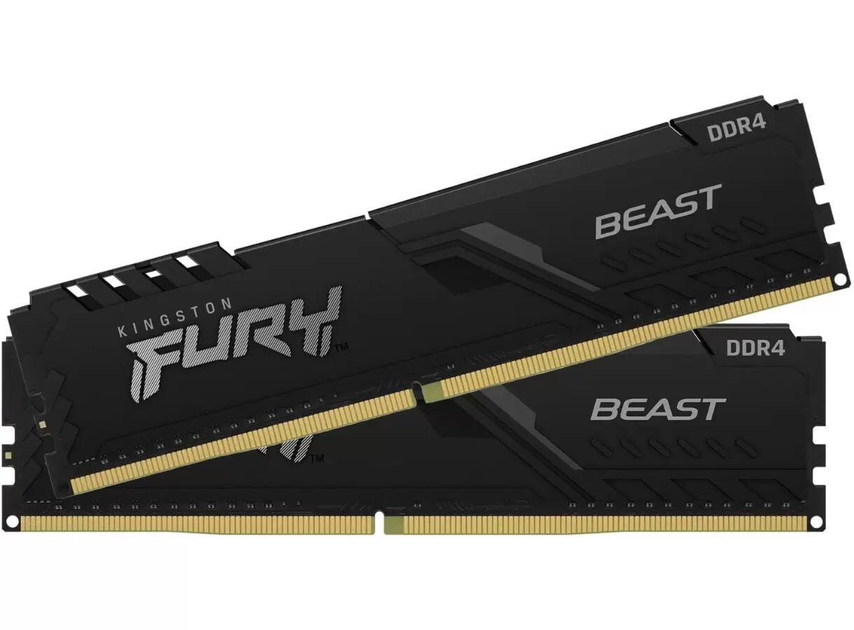RAM memorija KINGSTON DRAM 64GB 3200MHz DDR4 CL16 DIMM (Kit of 2) FURY Beast crna EAN: 740617319804-2