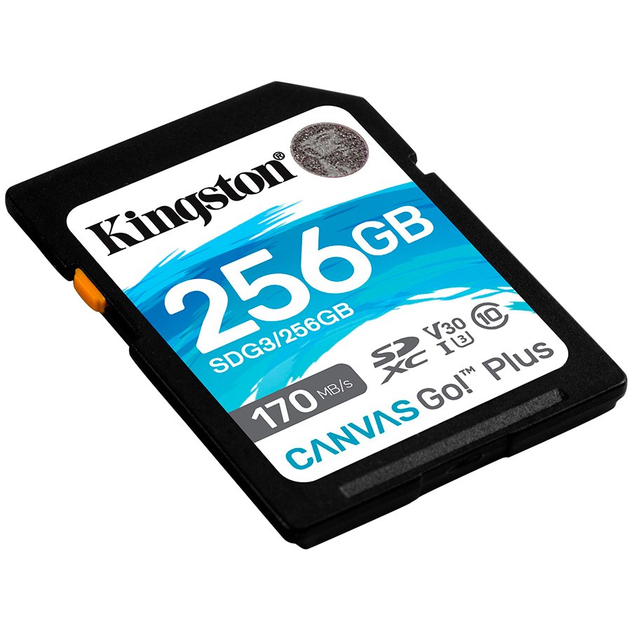 Kingston 256GB SDXC Canvas Go Plus 170R C10 UHS-I U3 V30 EAN: 740617301519-1