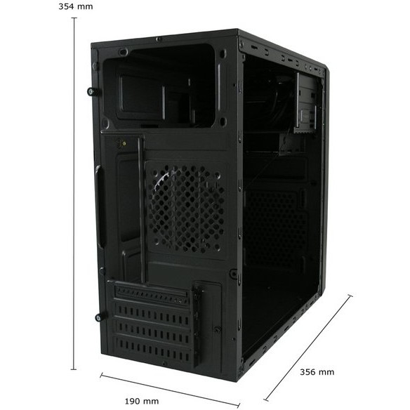 Kućište LC-POWER LC-2014M (metal, 8,89cm/3.5" vanjski 1, 13,34cm/5.25" vanjski 1, 8,89cm/3.5" unutarnji 1, 6,35cm/2,5" unutarnji 2, PCI 4, 2 x USB 3.0, 1 x USB 2.0, 354 x 190 x 356 mm, 2,34 kg)-9