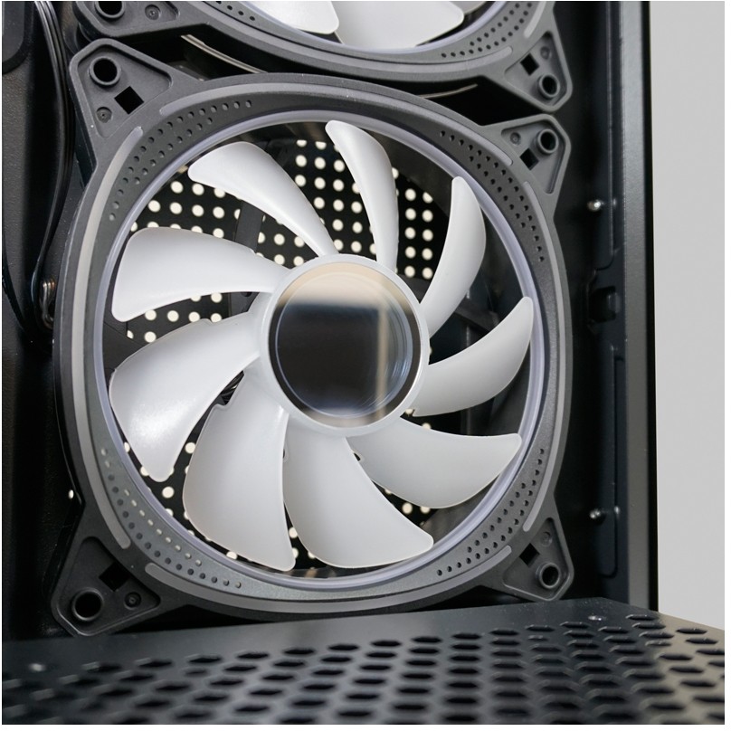 Gaming kućište LC-POWER Gaming 715B - Seamless_X, crno (ATX, 4x ARGB ventilatora, USB C 3.2 Gen 1, 2x USB 3.2 Gen 1, 7x PCI slots)-7