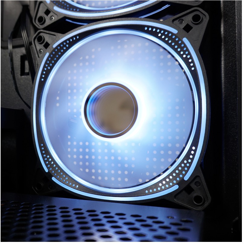 Gaming kućište LC-POWER Gaming 715B - Seamless_X, crno (ATX, 4x ARGB ventilatora, USB C 3.2 Gen 1, 2x USB 3.2 Gen 1, 7x PCI slots)-8