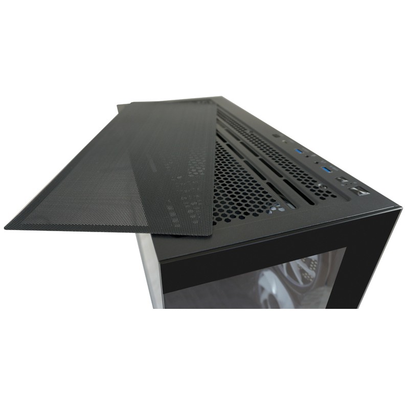 Gaming kućište LC-POWER Gaming 715B - Seamless_X, crno (ATX, 4x ARGB ventilatora, USB C 3.2 Gen 1, 2x USB 3.2 Gen 1, 7x PCI slots)-10