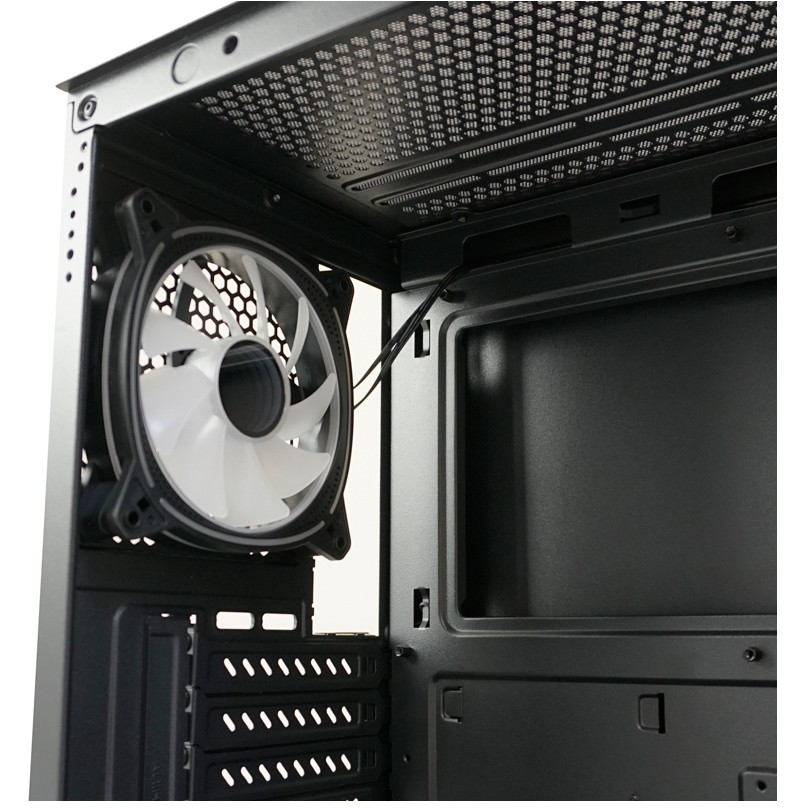 Gaming kućište LC-POWER Gaming 715B - Seamless_X, crno (ATX, 4x ARGB ventilatora, USB C 3.2 Gen 1, 2x USB 3.2 Gen 1, 7x PCI slots)-11