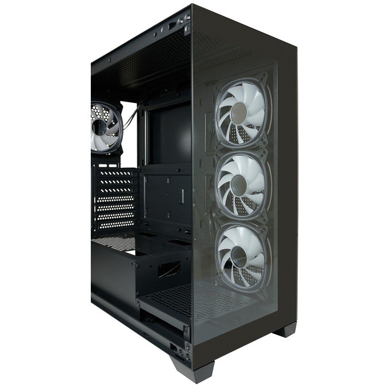 Gaming kućište LC-POWER Gaming 715B - Seamless_X, crno (ATX, 4x ARGB ventilatora, USB C 3.2 Gen 1, 2x USB 3.2 Gen 1, 7x PCI slots)-27