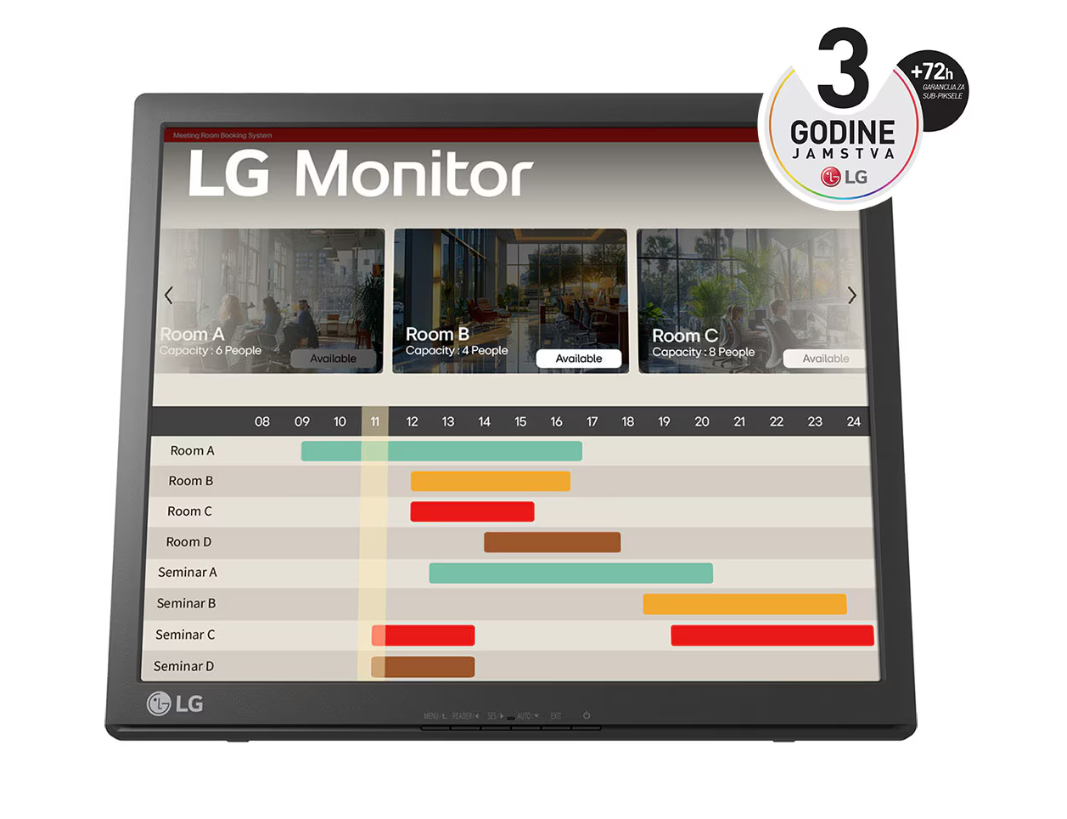 Monitor LG 17BR30T-B LCD touchscreen (1280×1024, TN, VGA, USB, crni)