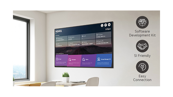 Reklamni zaslon LG 55UH5N-E UHD Signage (140 cm 55" IPS, UHD 4K, 3840 x 2160, 60Hz, 500nits, 3xHDMI, DP, RS232, WiFi, WebOS)-1
