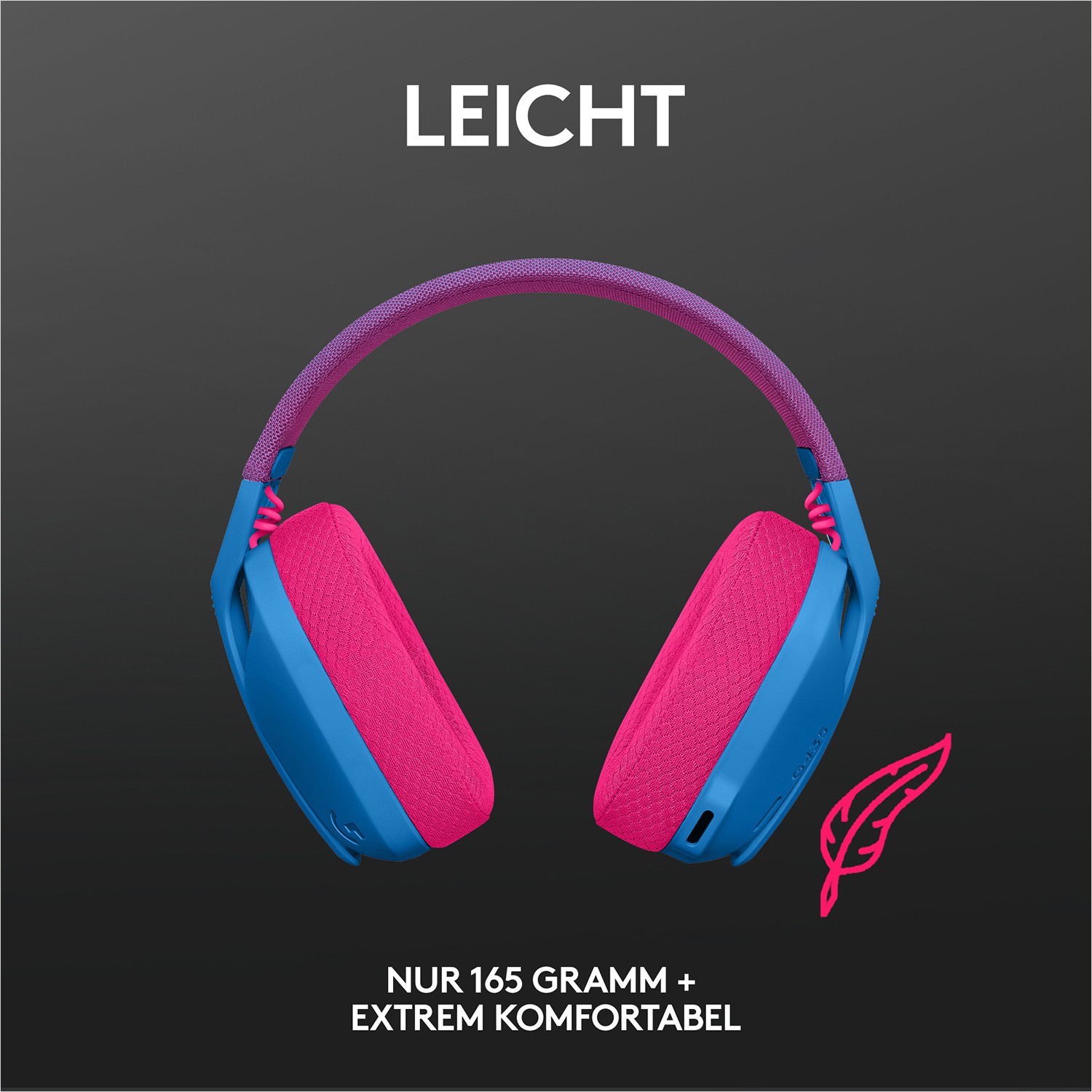 Slušalice LOGITECH G435 LIGHTSPEED Wireless Gaming Headset - BLUE-9