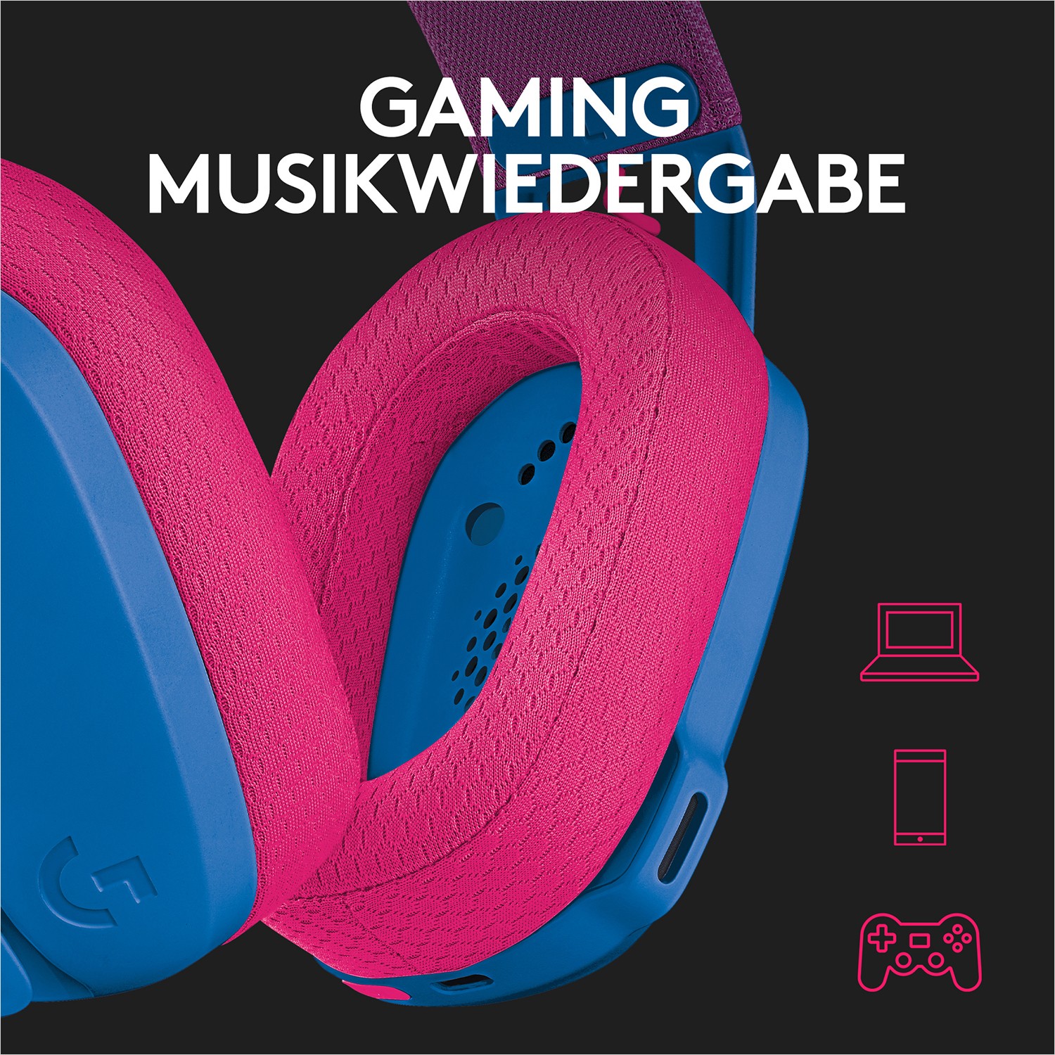 Slušalice LOGITECH G435 LIGHTSPEED Wireless Gaming Headset - BLUE-12