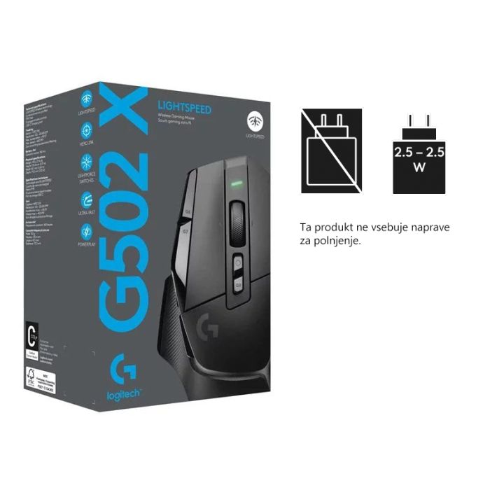 LOGITECH G502 X LIGHTSPEED - crna/CORE - 2.4GHZ - EER2 - #933-5