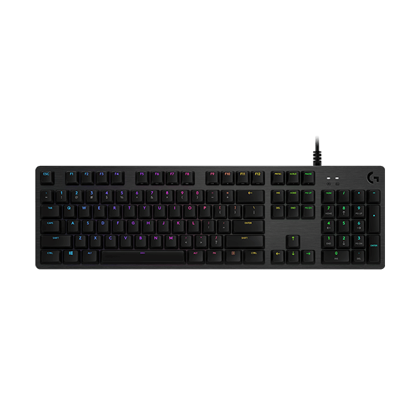 LOGITECH G512 CARBON LIGHTSYNC RGB Mechanical Gaming Keyboard with GX Red switches-CARBON-US INTL-USB-IN-0