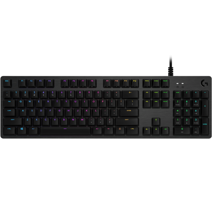 LOGITECH G512 CARBON LIGHTSYNC RGB Mechanical Gaming Keyboard with GX Red switches-CARBON-US INTL-USB-IN-2