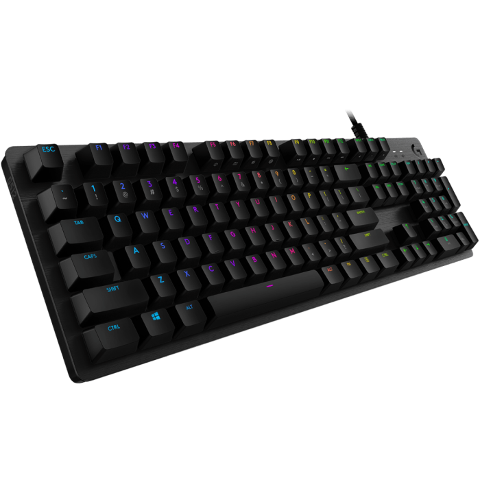 LOGITECH G512 CARBON LIGHTSYNC RGB Mechanical Gaming Keyboard with GX Red switches-CARBON-US INTL-USB-IN-4