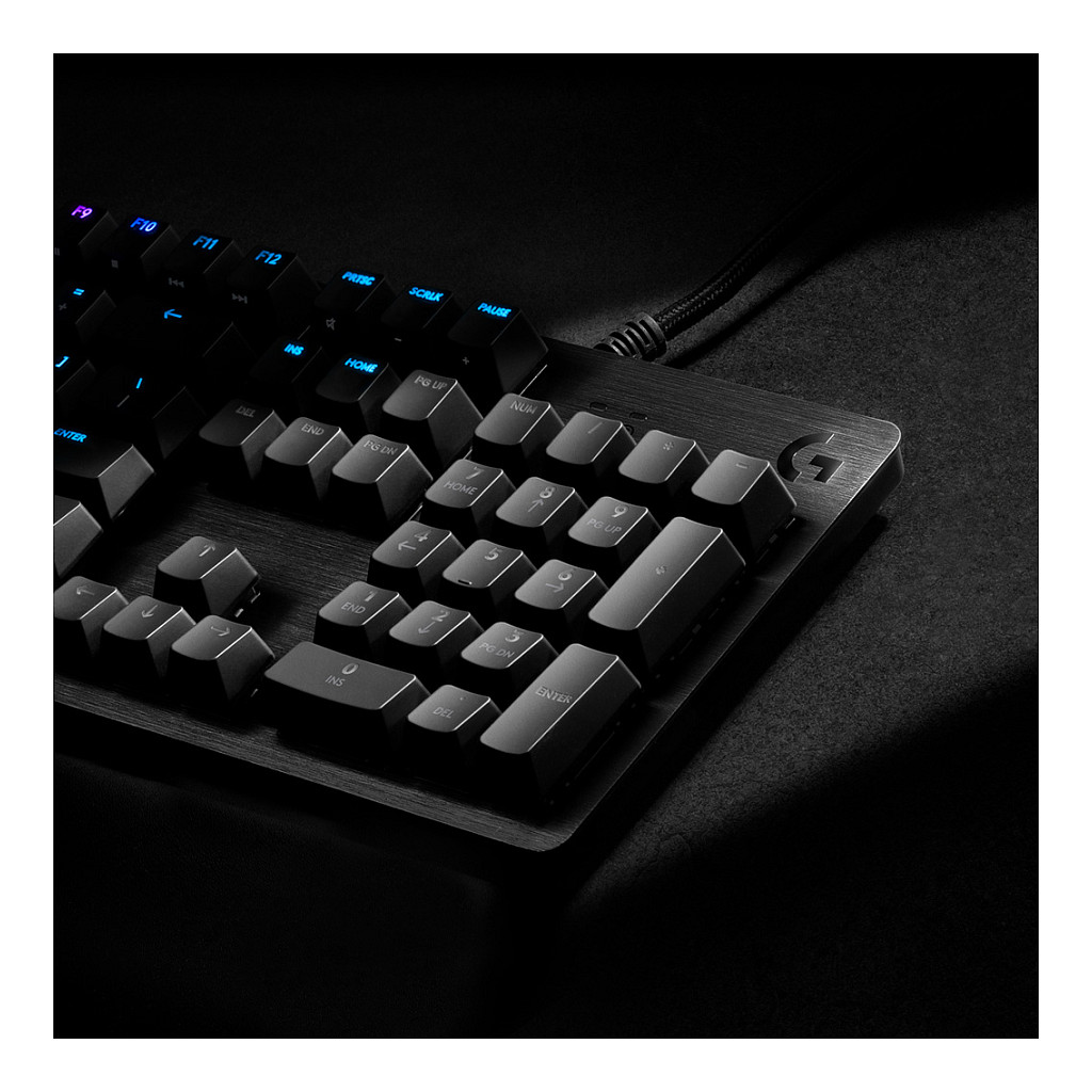 LOGITECH G512 CARBON LIGHTSYNC RGB Mechanical Gaming Keyboard with GX Red switches-CARBON-US INTL-USB-IN-12
