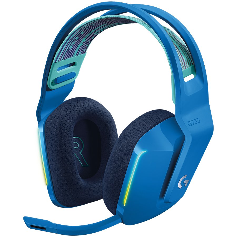Slušalice s mikrofonom LOGITECH G733 LIGHTSPEED RGB Gaming plave (bežične)-0