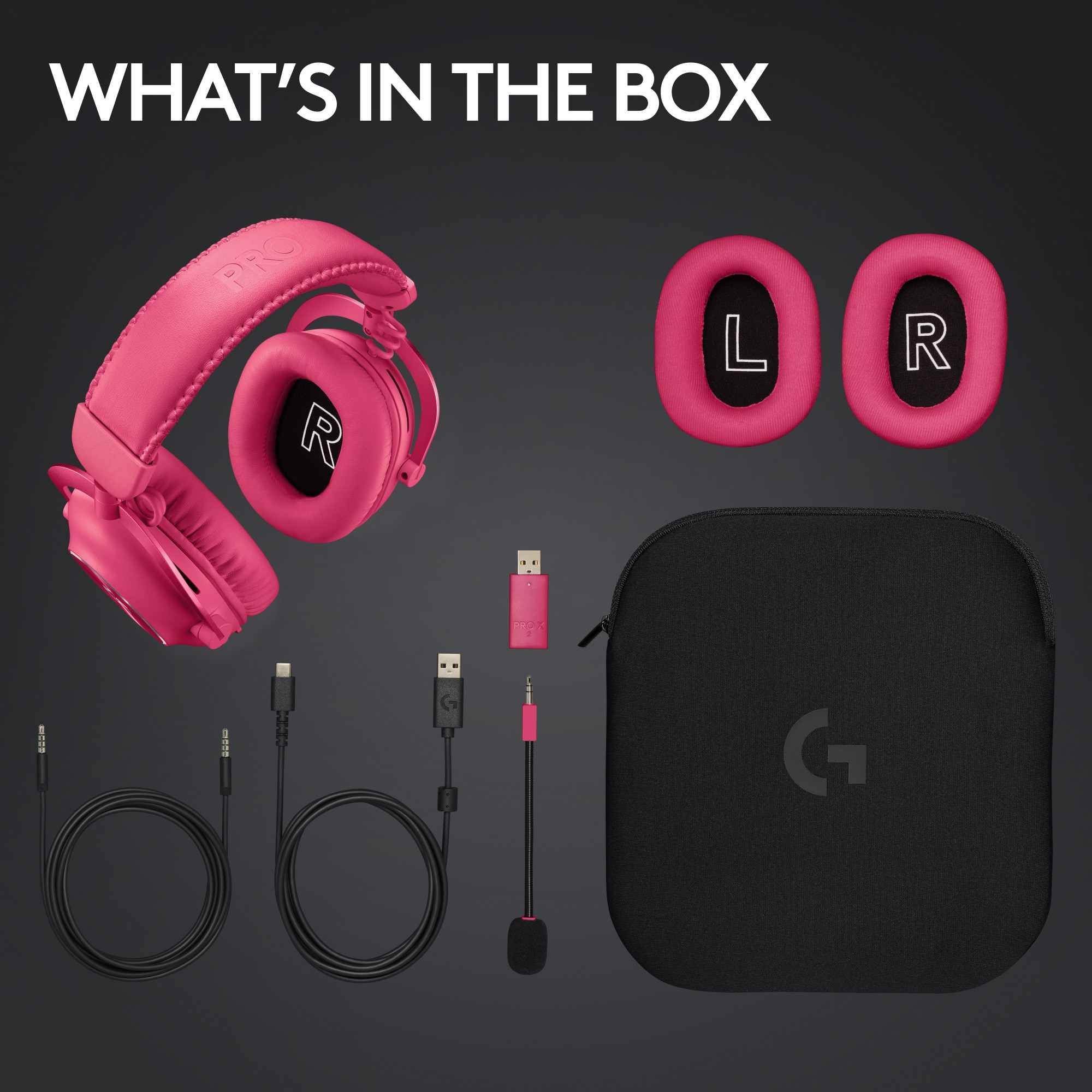 Slušalice LOGITECH G PRO X2 LIGHTSPEED Gaming Headset Over-Ear Magenta (bežične i žične)-11