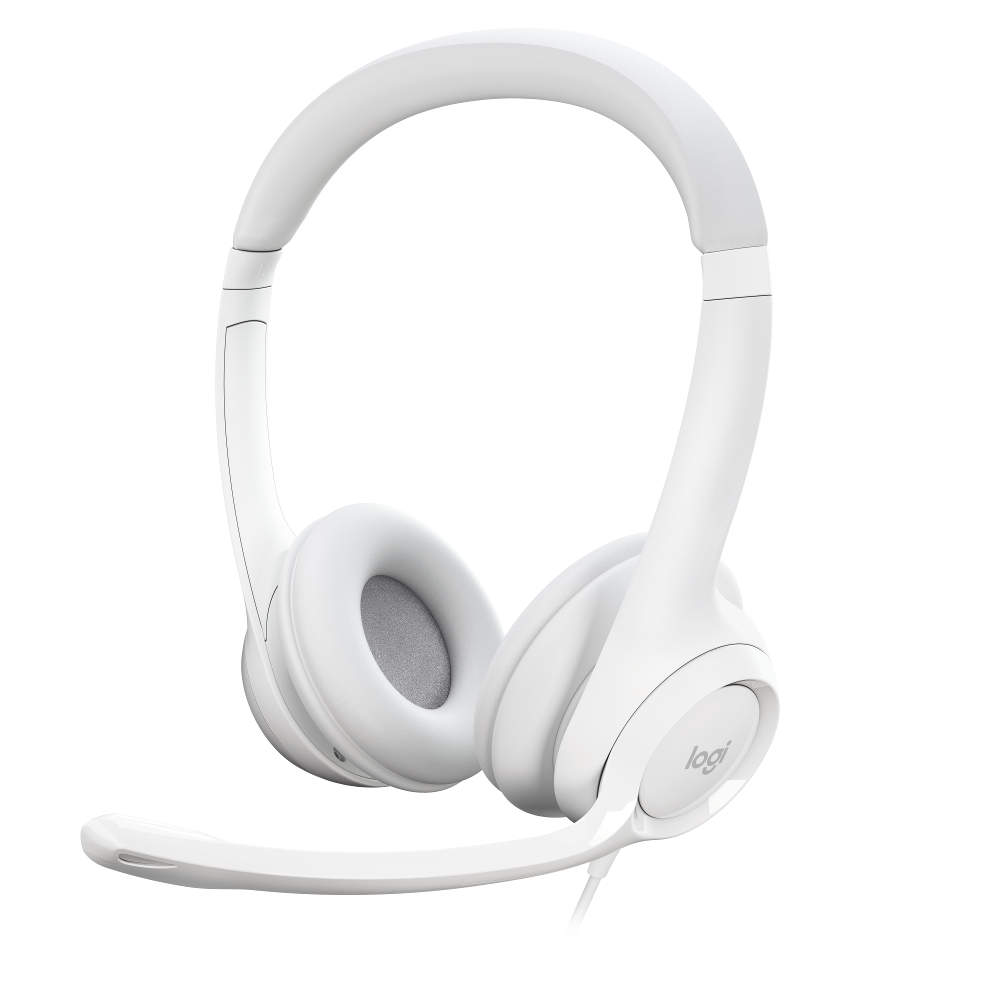 LOGITECH H390 Corded Headset - OFFWHITE - USB-1