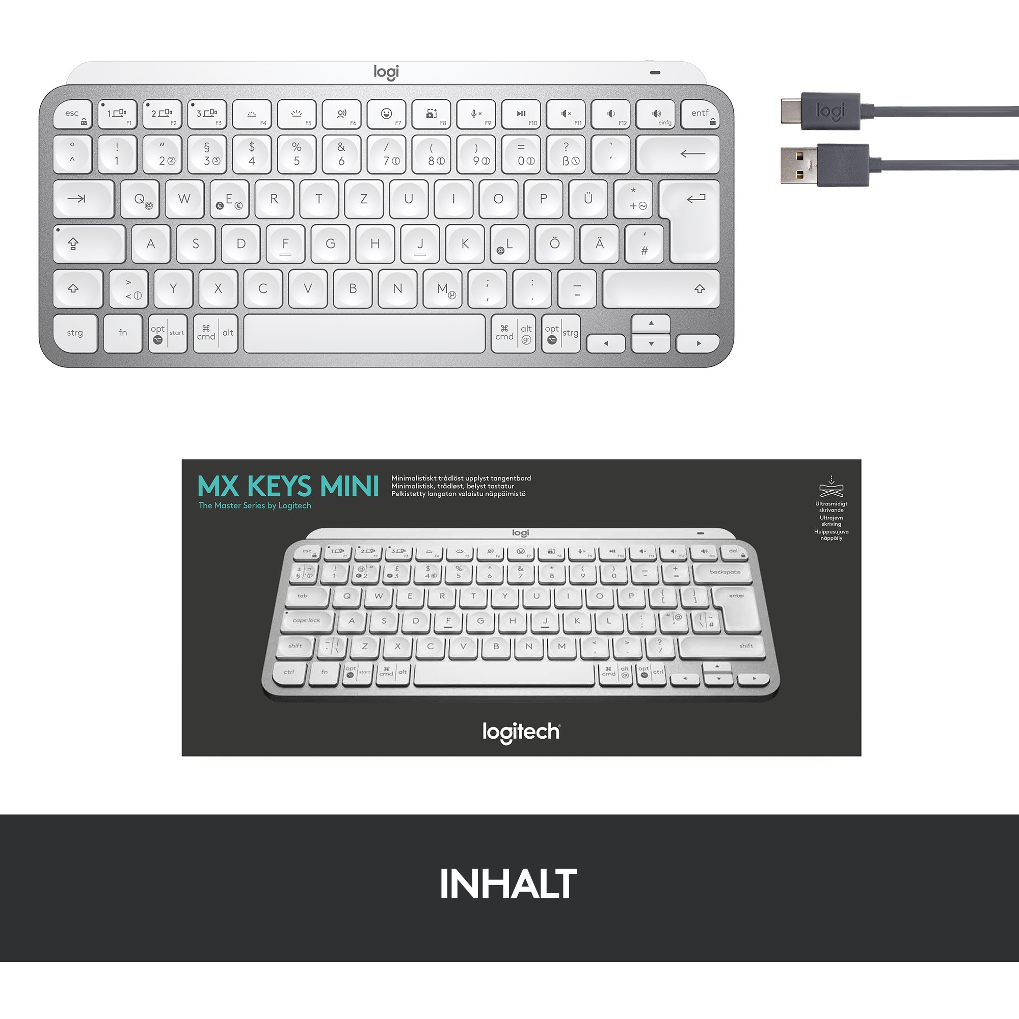 Tipkovnica LOGITECH MX Keys Mini (bijela, SLO gosp.)-15