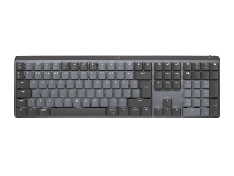 LOGITECH MX Mechanical Wireless Illuminated Performance Keyboard - GRAPHITE - US INTL - 2.4GHZ/BT - EMEA - TACTILE-1