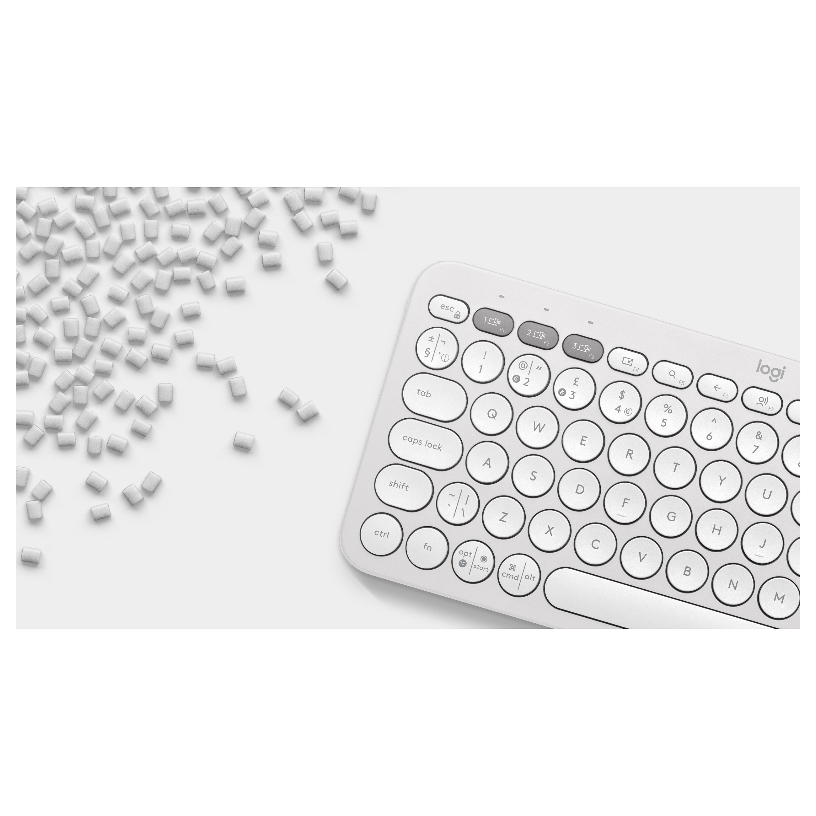 Bežična tipkovnica LOGITECH Pebble Keys 2 K380s Multi-Device, bijela-17