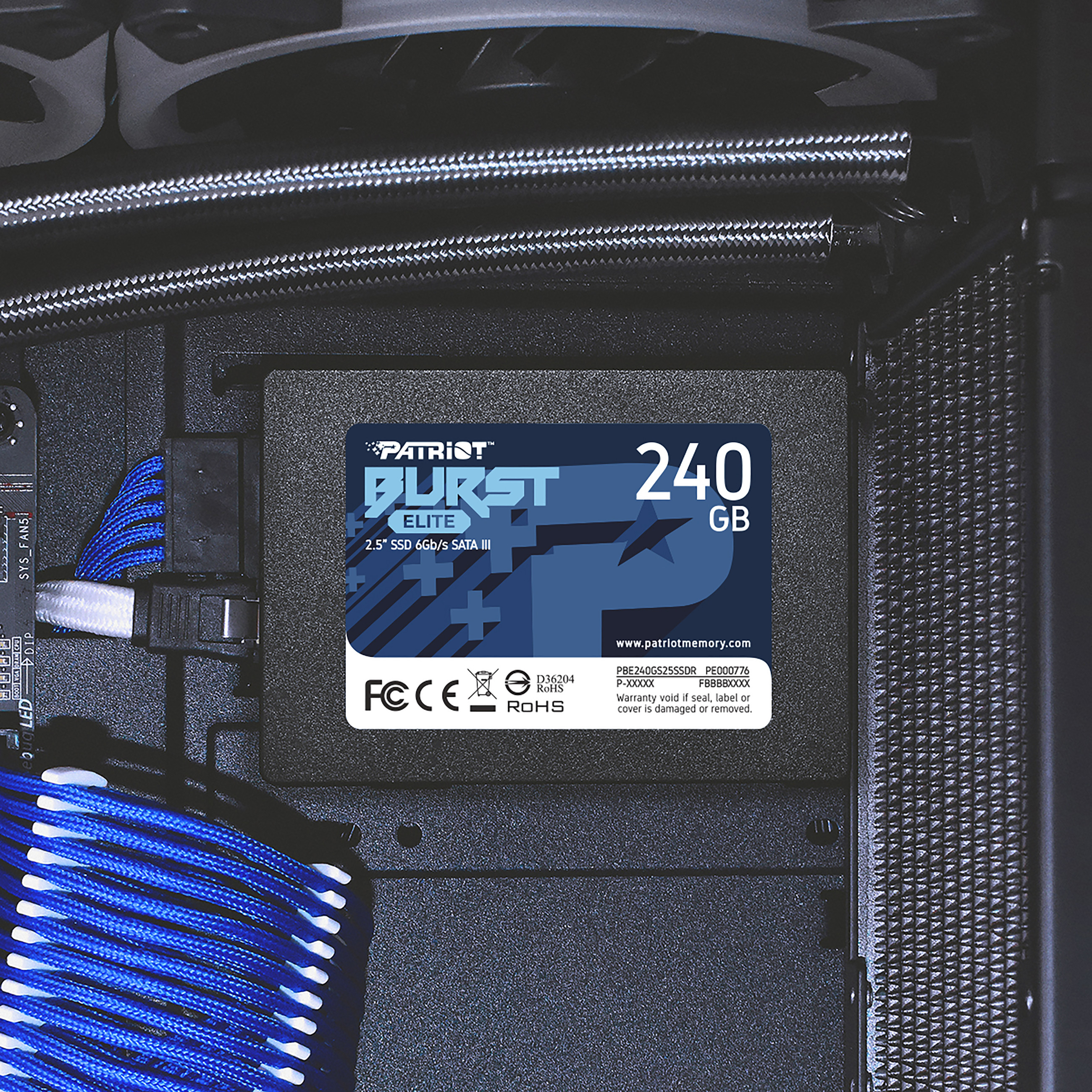 SSD disk Patriot Burst Elite R450/W320, 240GB, 7mm,2.5"-10