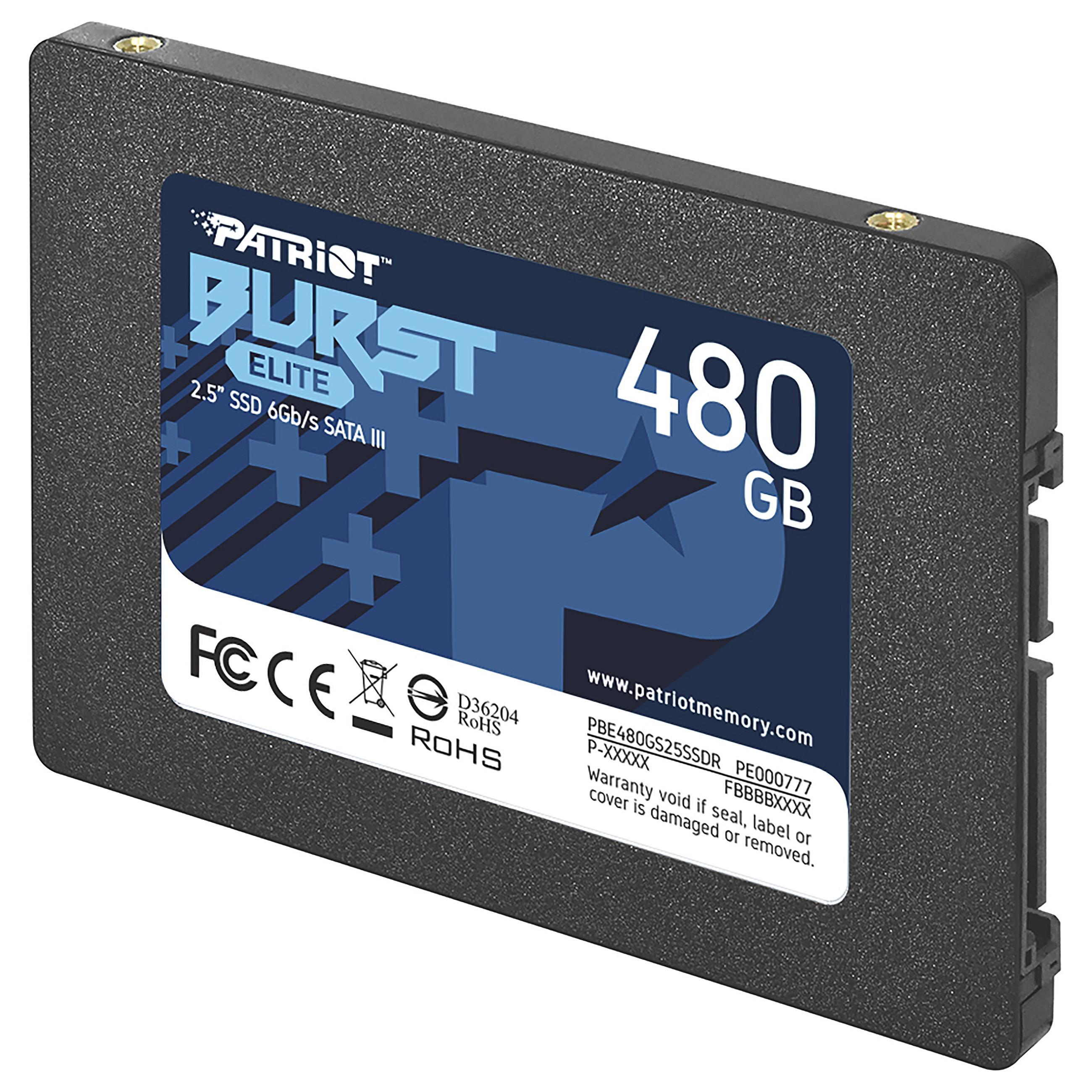 Patriot SSD Burst Elite R450/W320, 480GB, 7mm,2.5"-2