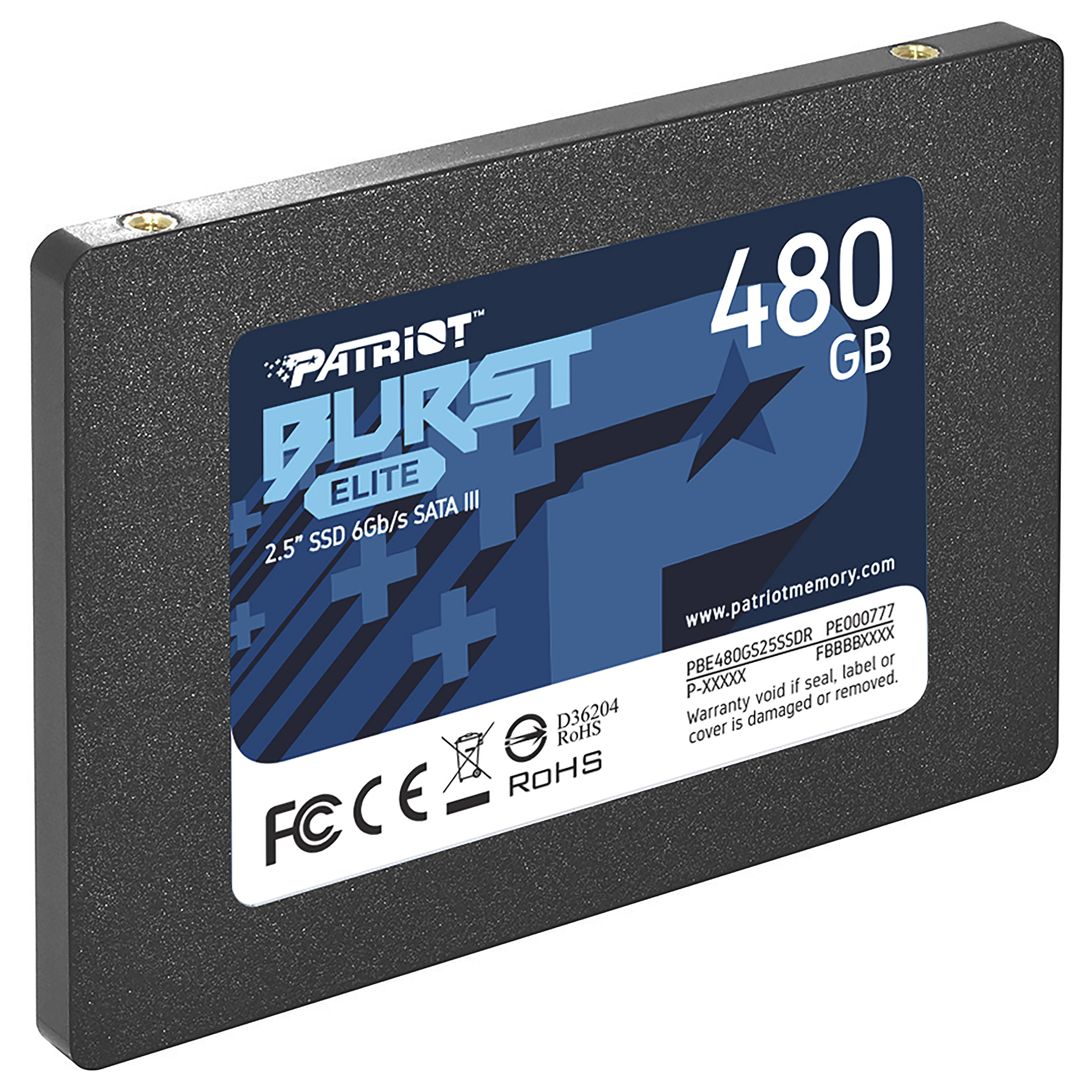 Patriot SSD Burst Elite R450/W320, 480GB, 7mm,2.5"-3